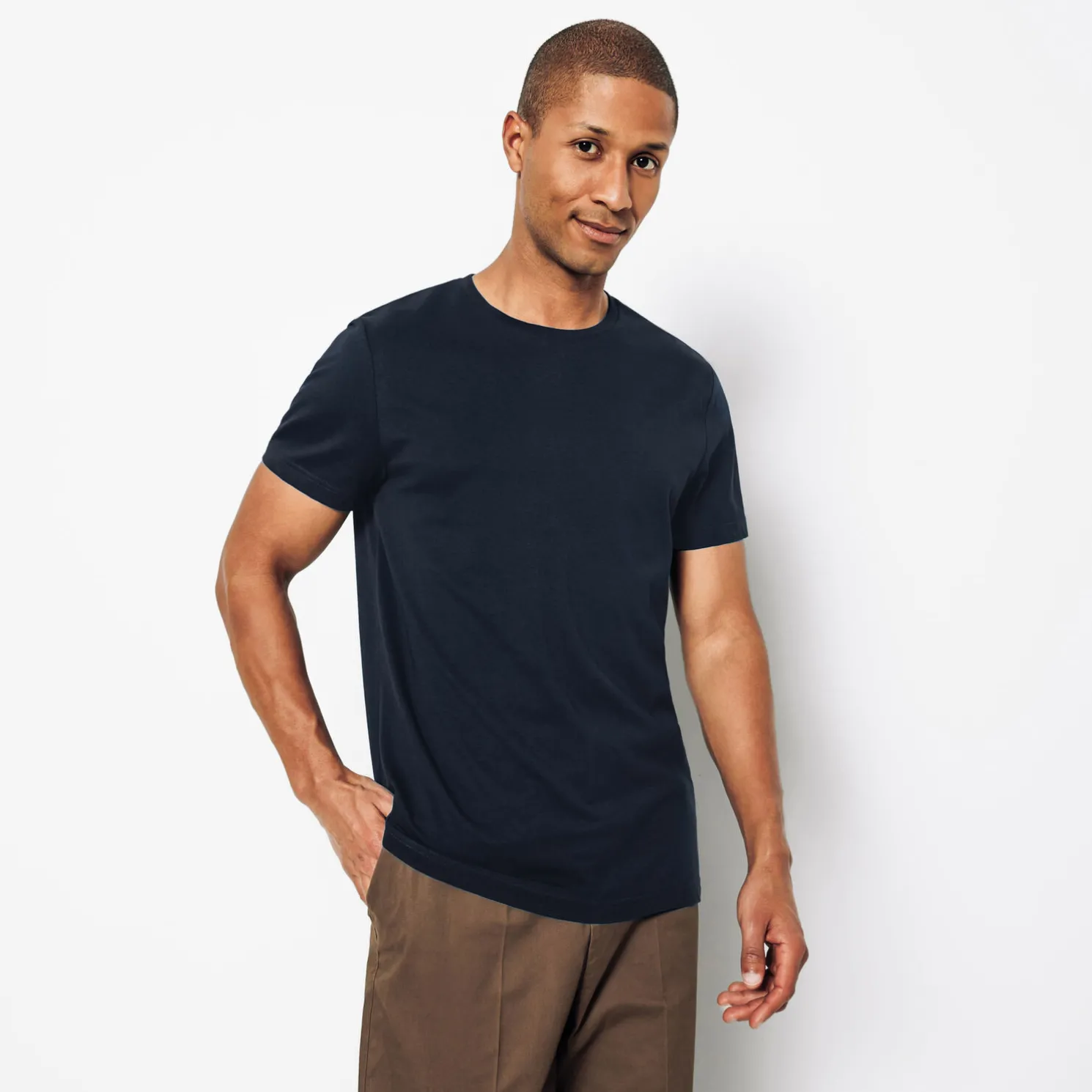 Basic T-shirt met ronde hals