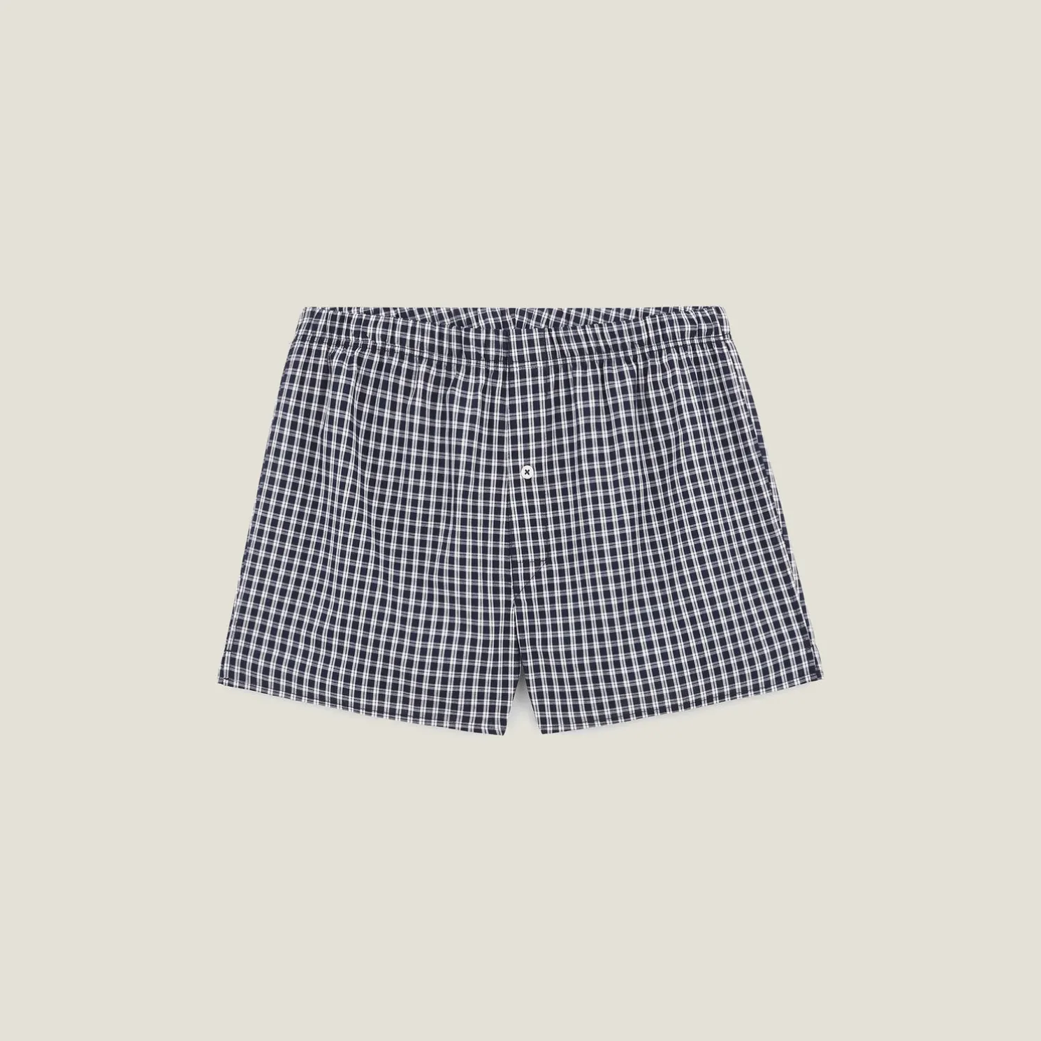 Boxershort met ruitjes in biokatoen