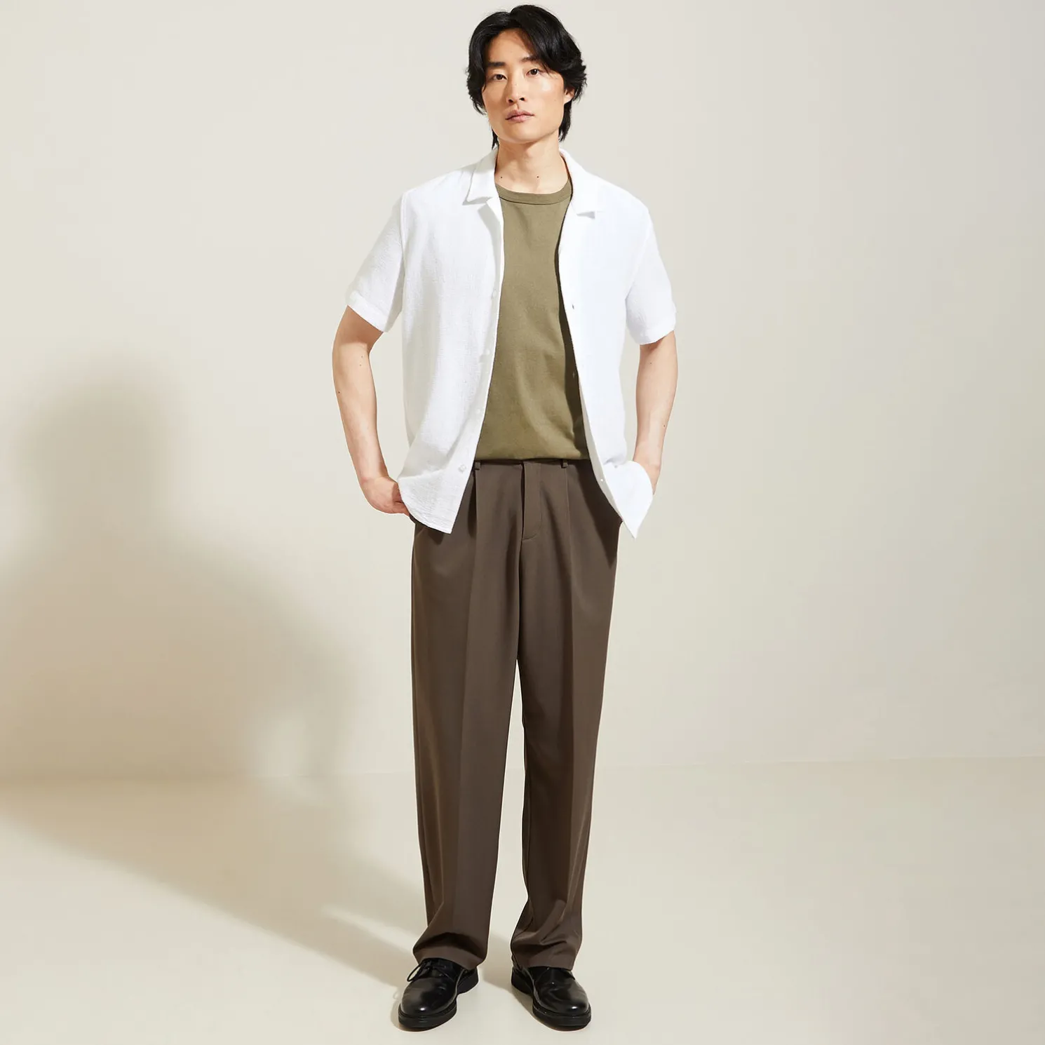 Brede broek met plooien