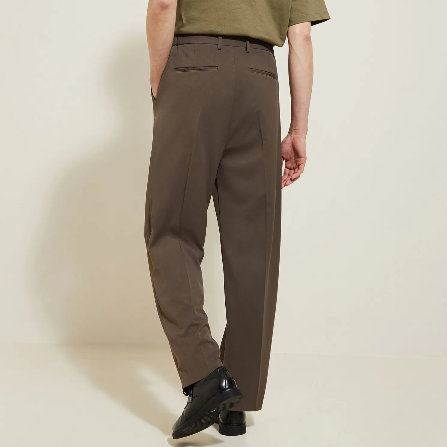 Brede broek met plooien