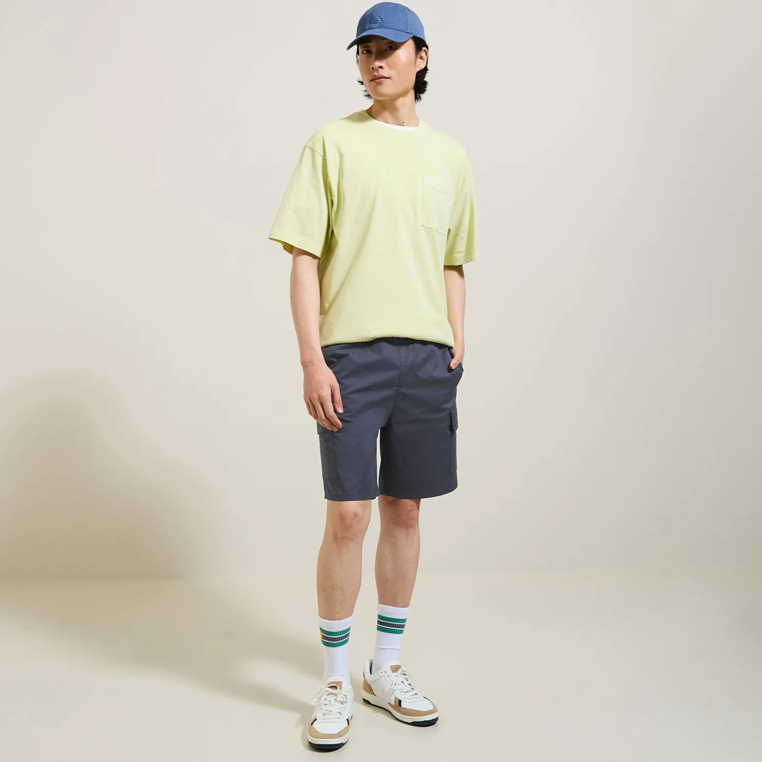 Cargo bermuda van technische stof