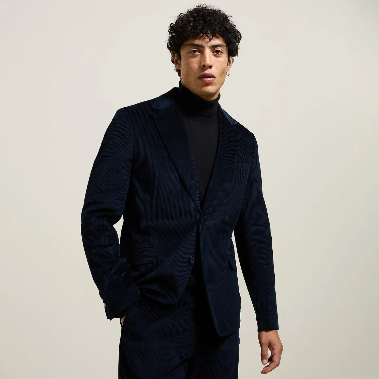 Comfortabel ribfluwelen kostuumvest