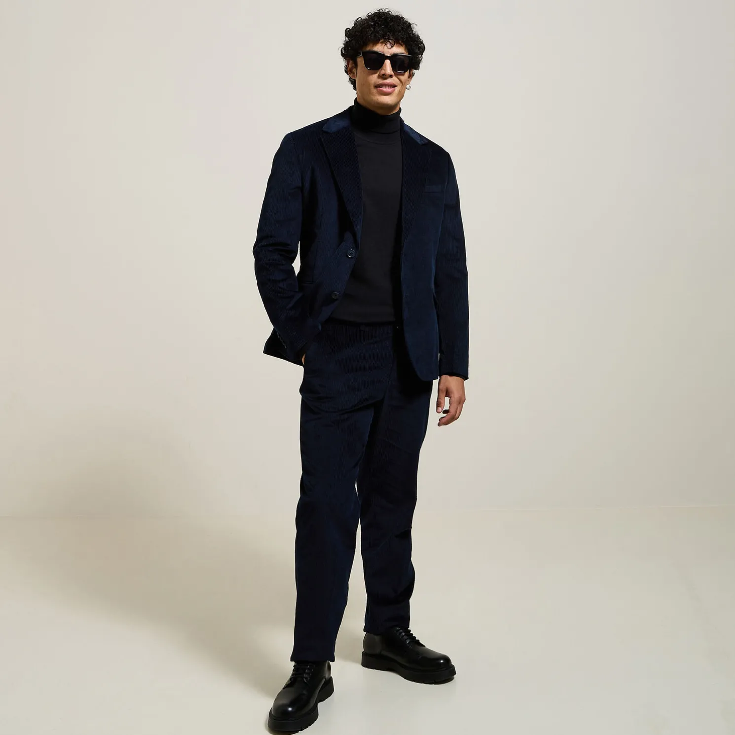 Comfortabel ribfluwelen kostuumvest