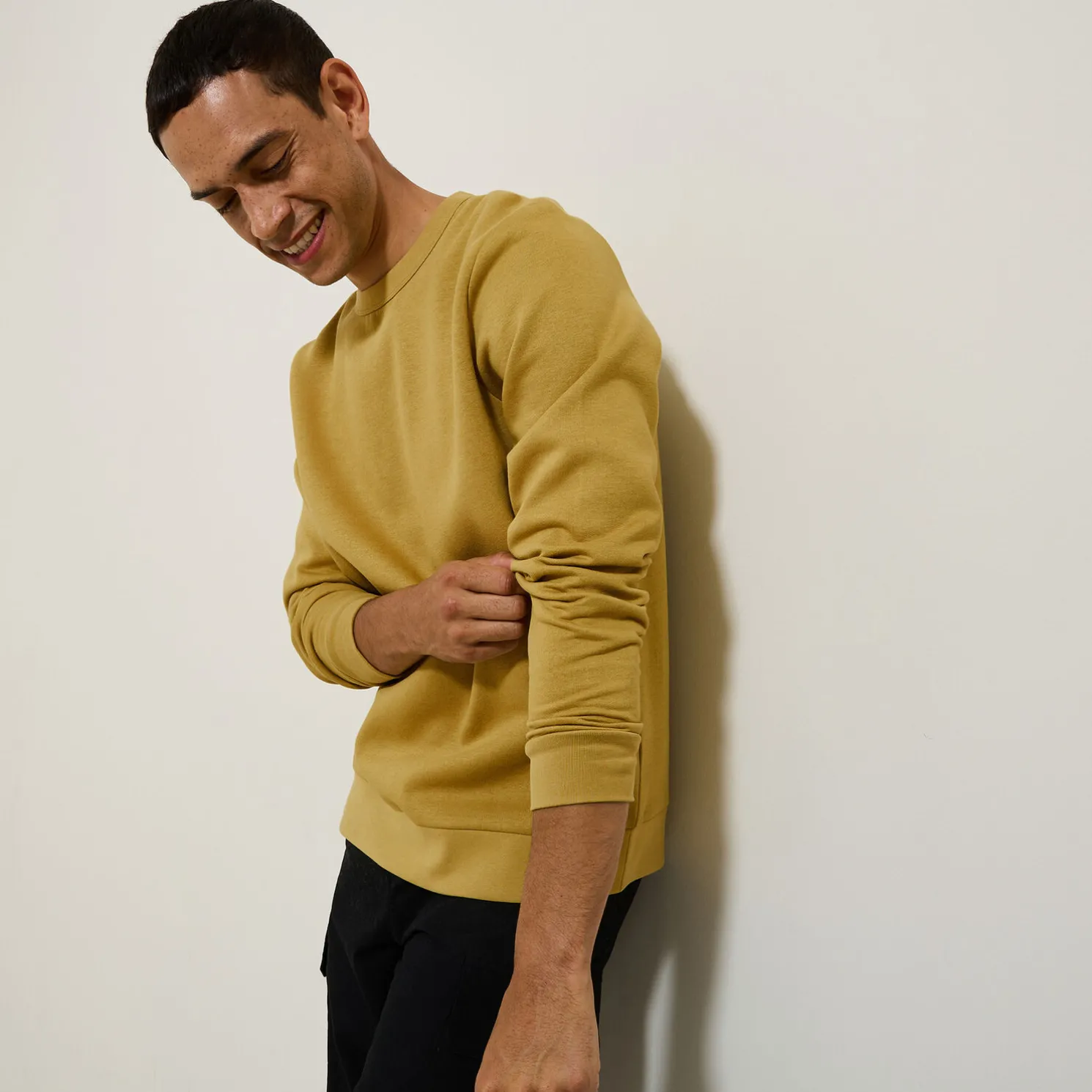 Effen sweater met ronde hals