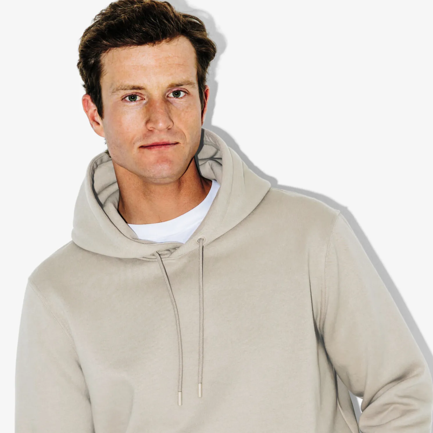 Effen sweater met kap