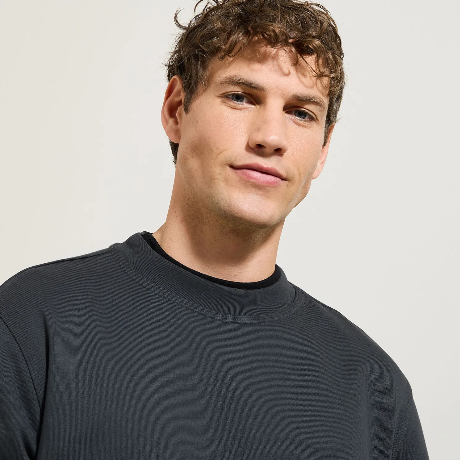 Effen sweater met ronde hals