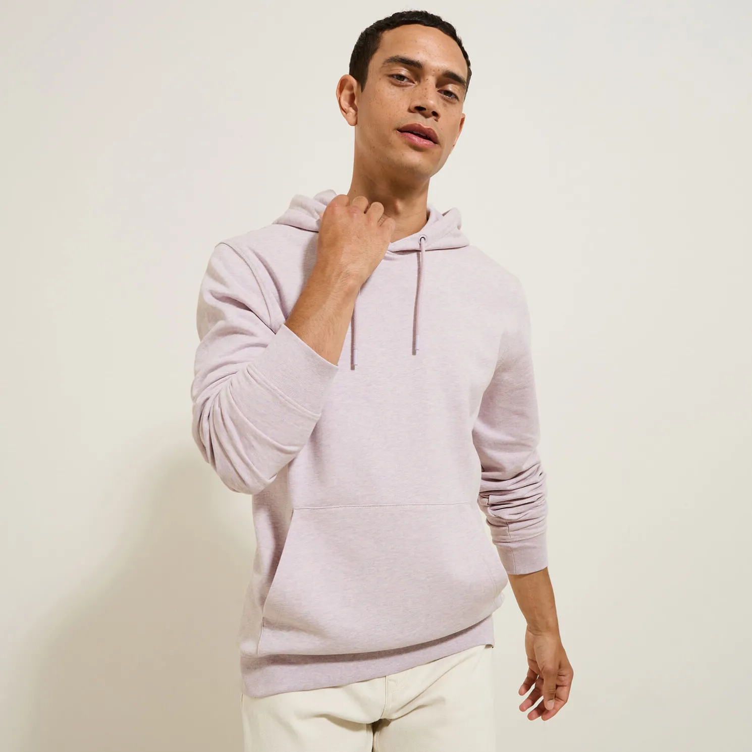 Effen sweater met kap