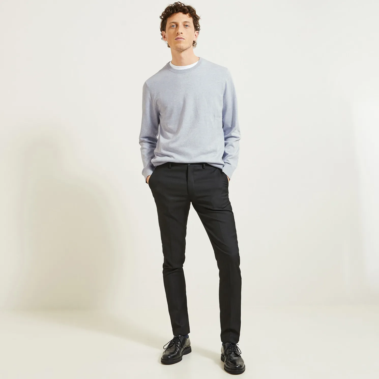 Essentiële trui met ronde hals