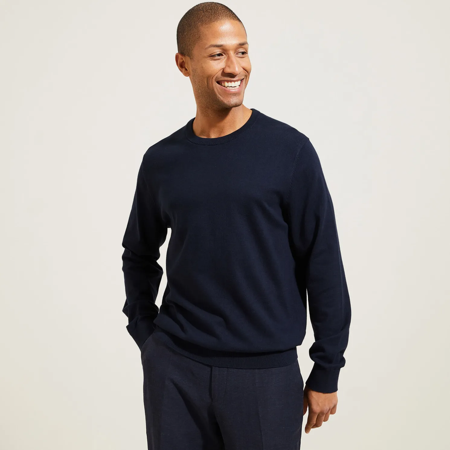 Essentiële trui met ronde hals