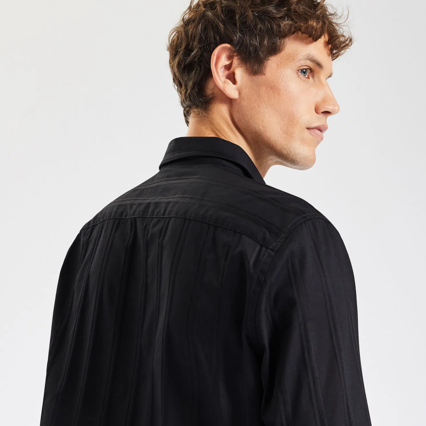 Gestreept hemd in satijnkatoen