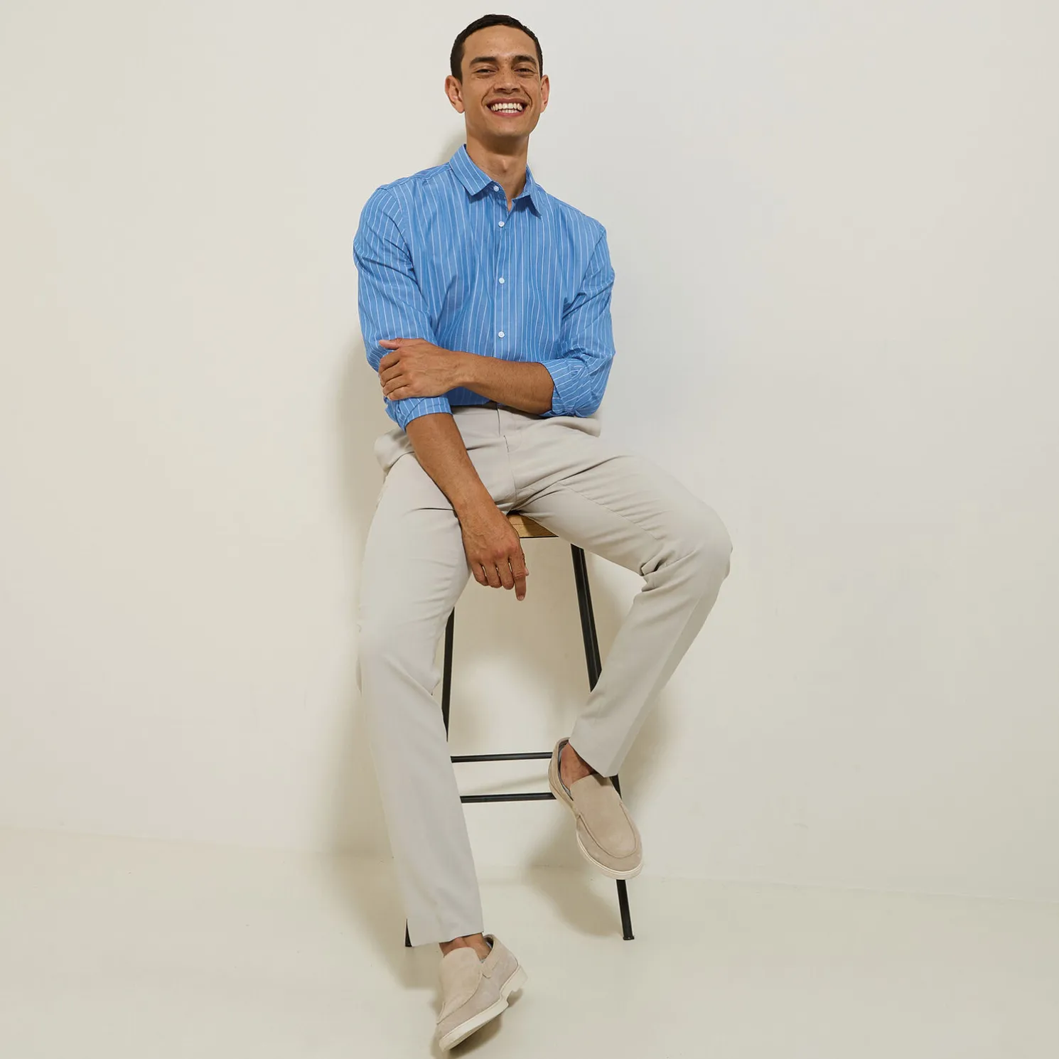 Gestreept katoenen overhemd