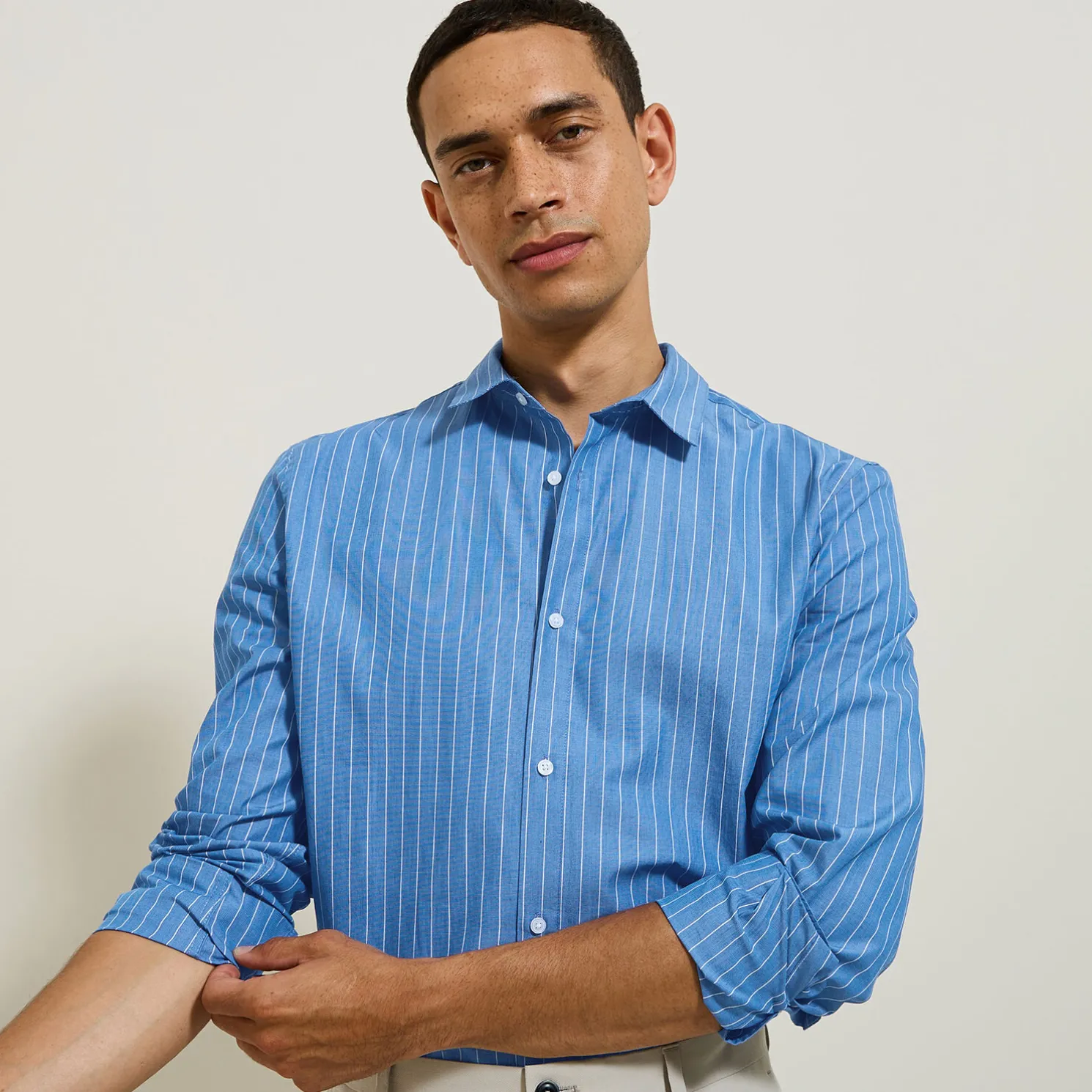 Gestreept katoenen overhemd