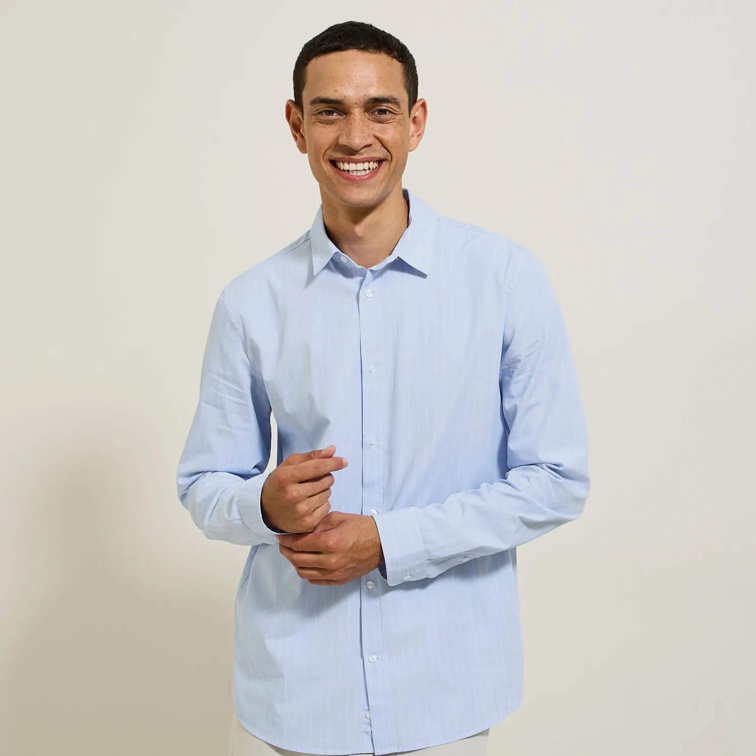 Gestreept katoenen overhemd