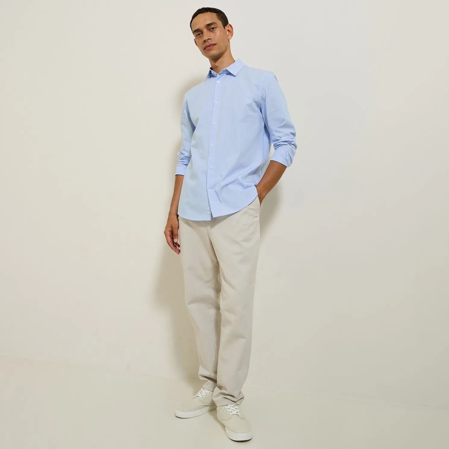 Gestreept katoenen overhemd