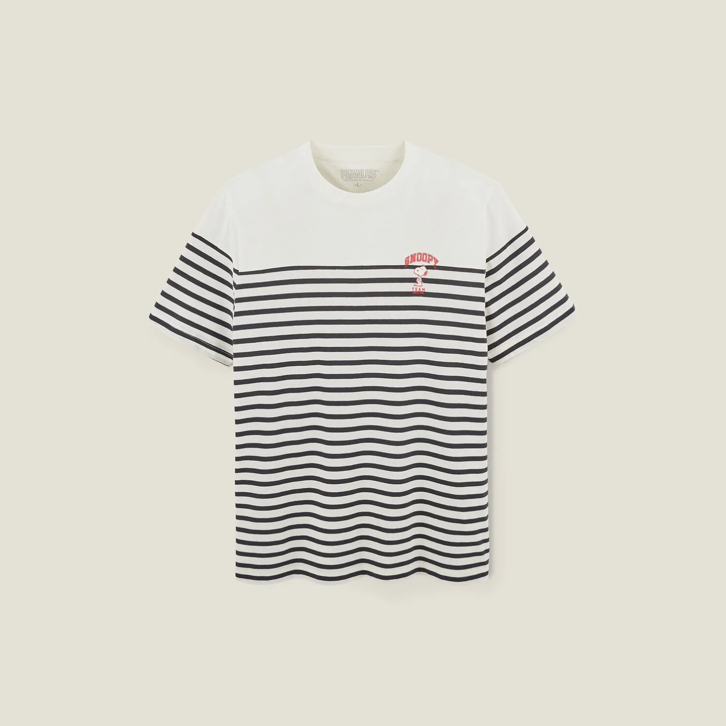 Gestreept t-shirt Peanuts-licentie