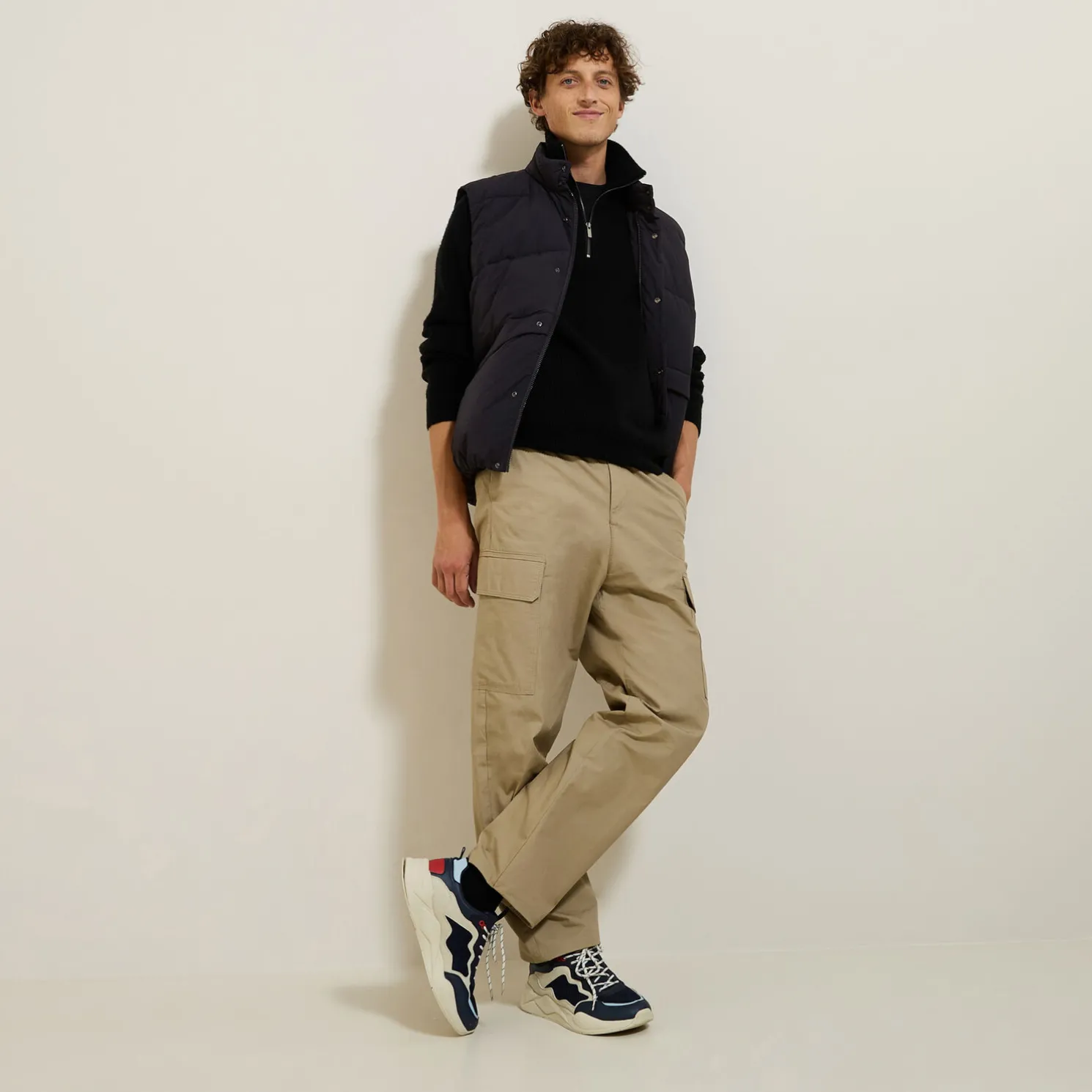 Gewatteerd donsjack zonder mouwen