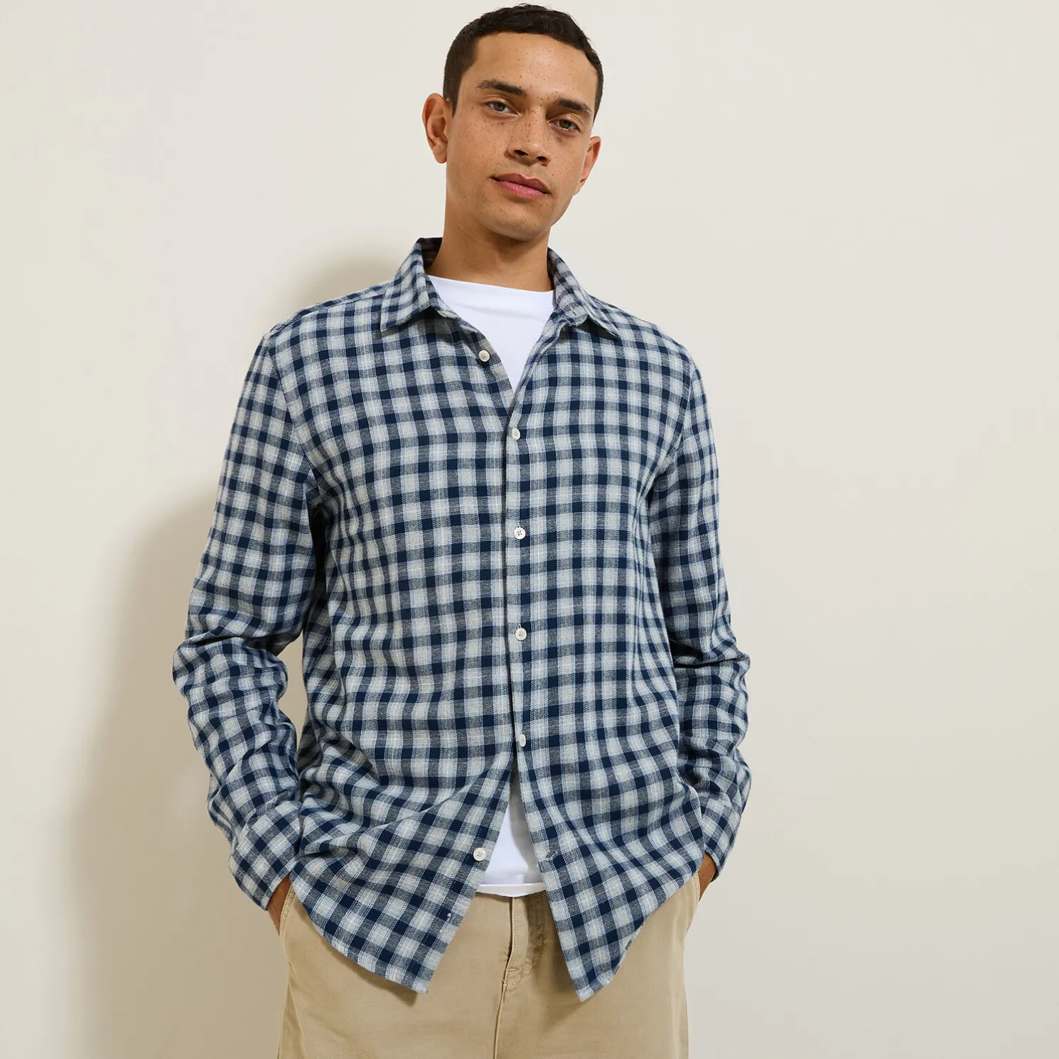 Hemd met ruitjes in flanelkatoen