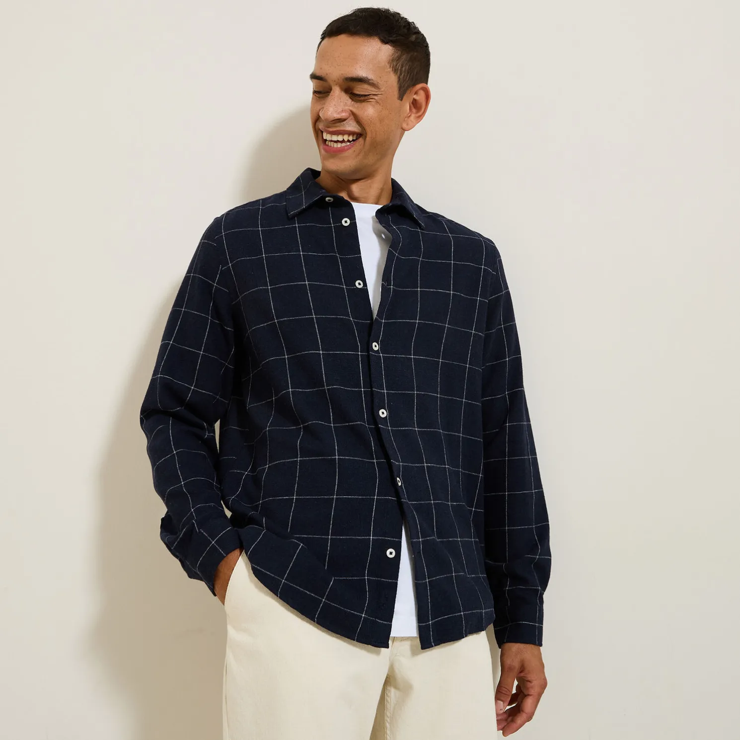 Hemd met ruitjes in flanelkatoen