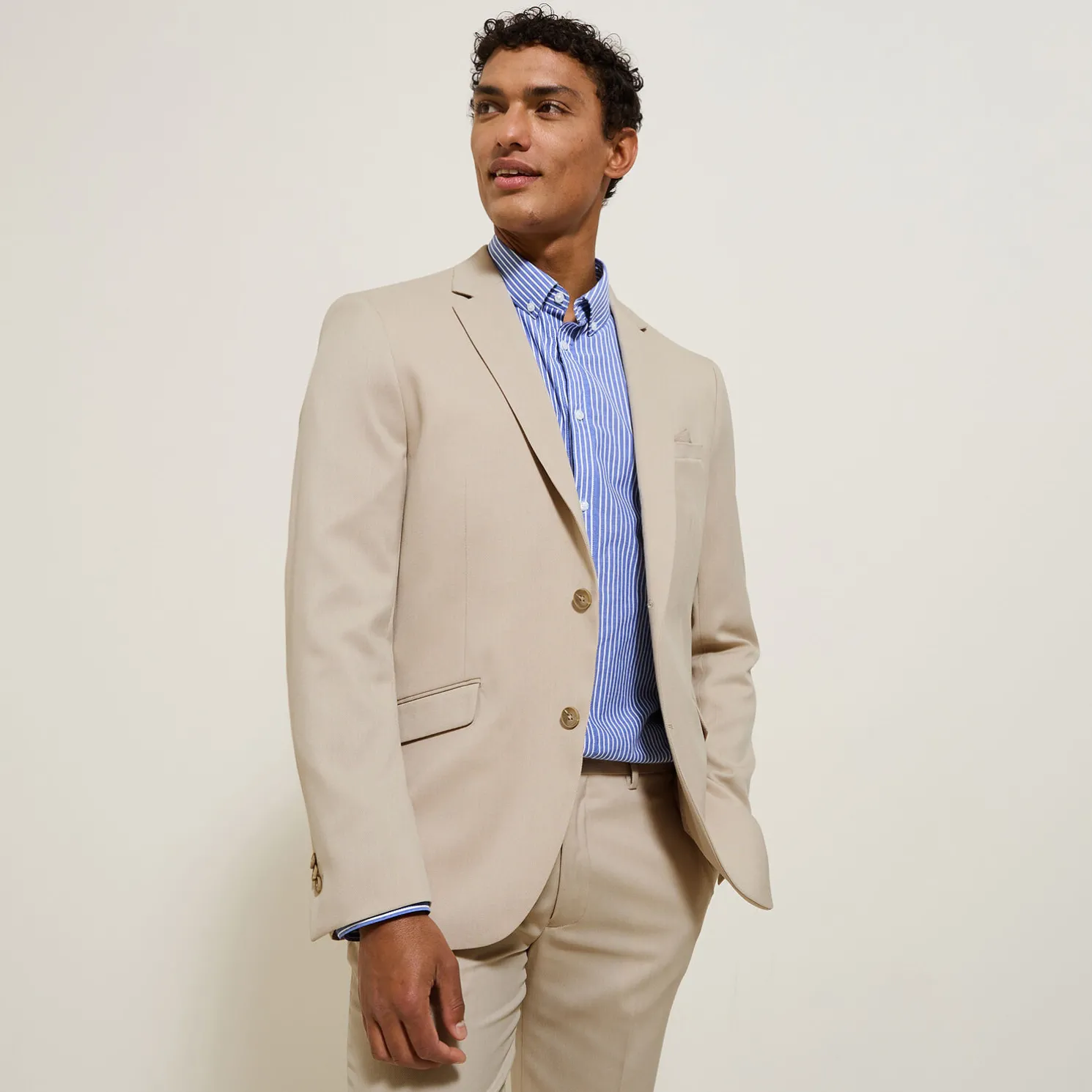 Het pakket slim kostuum - Beige