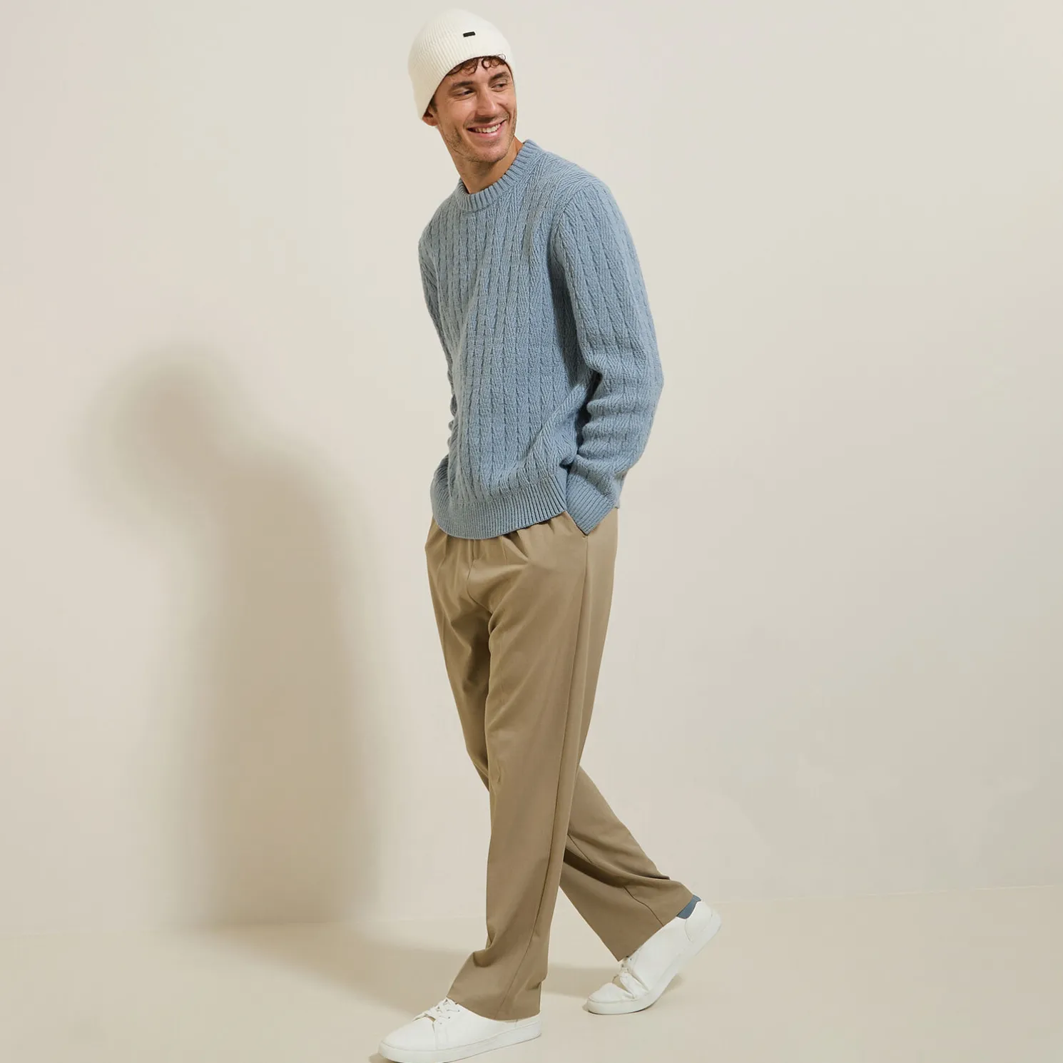 Kabeltrui met ronde hals