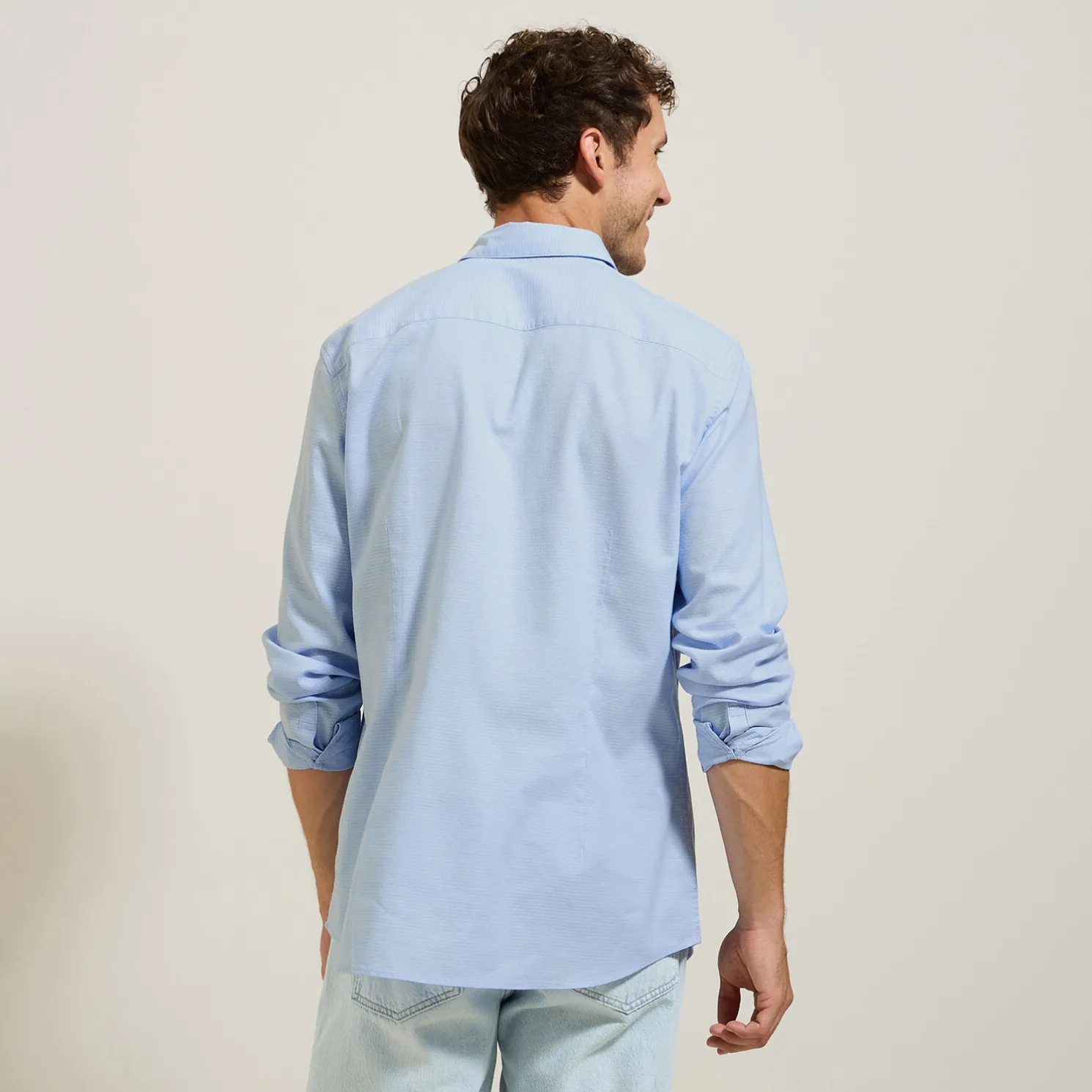 Katoenen hemd met kleine motieven