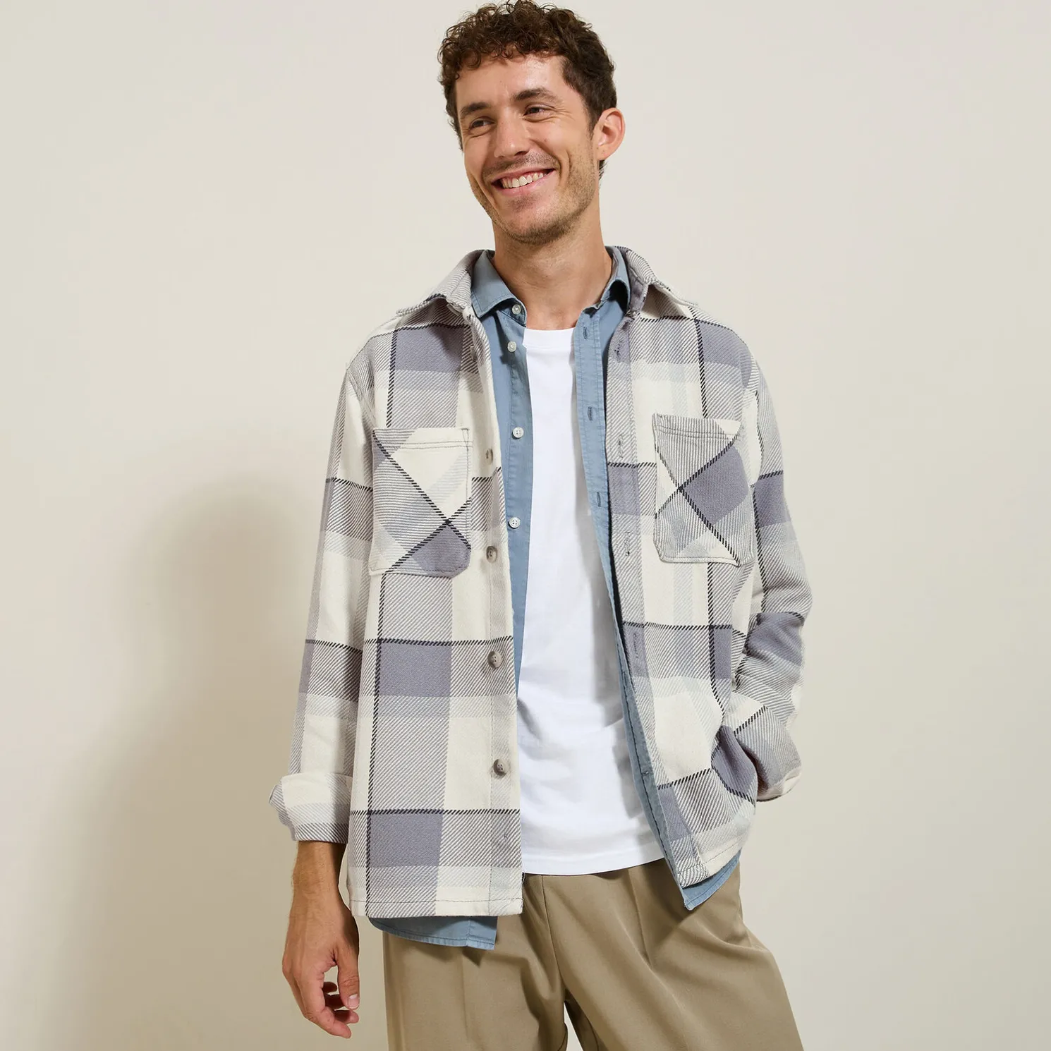 Katoenen overhemd met ruitjes