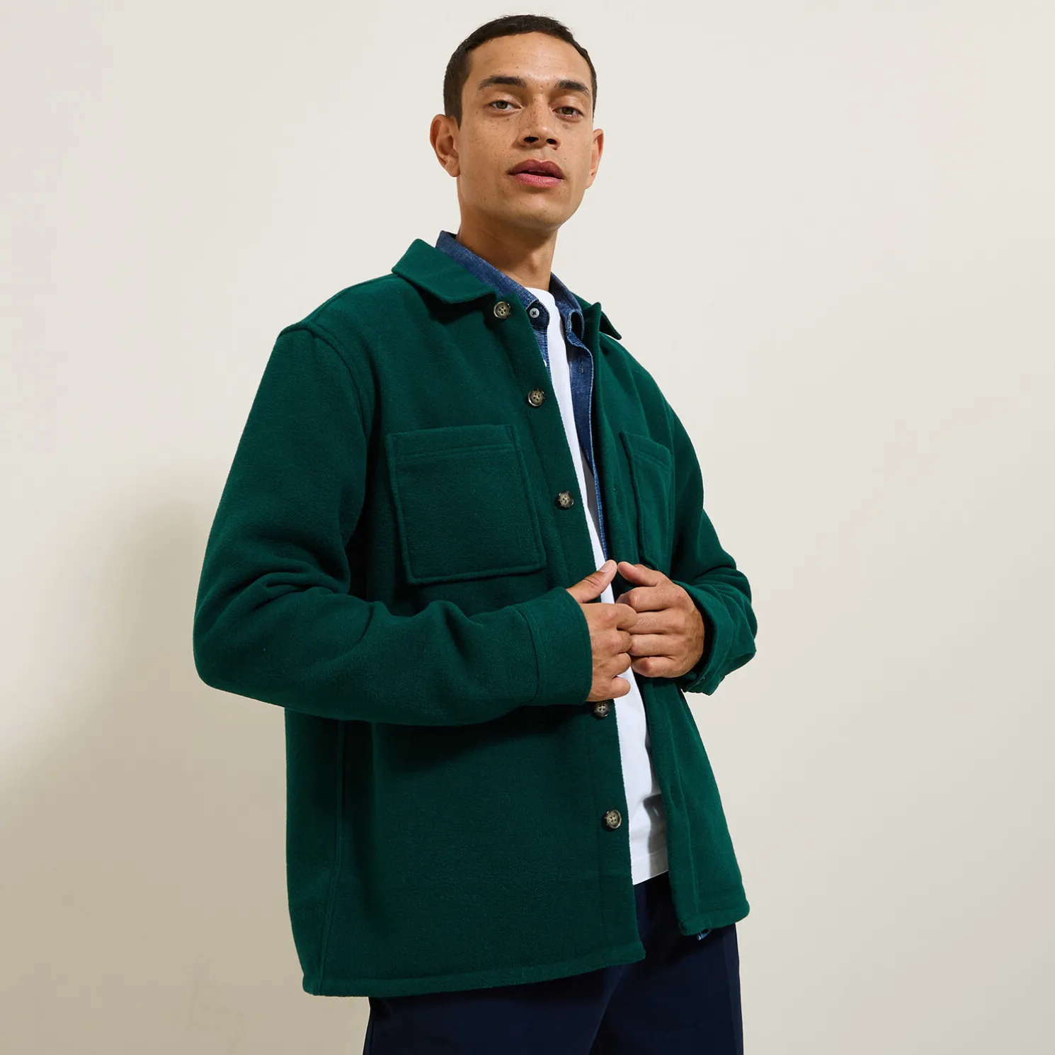 Katoenen overhemd met hemdskraag