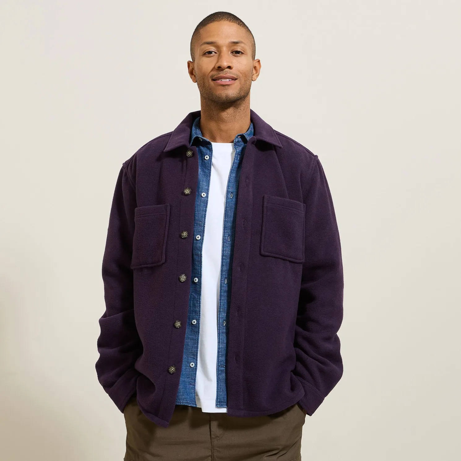 Katoenen overhemd met hemdskraag