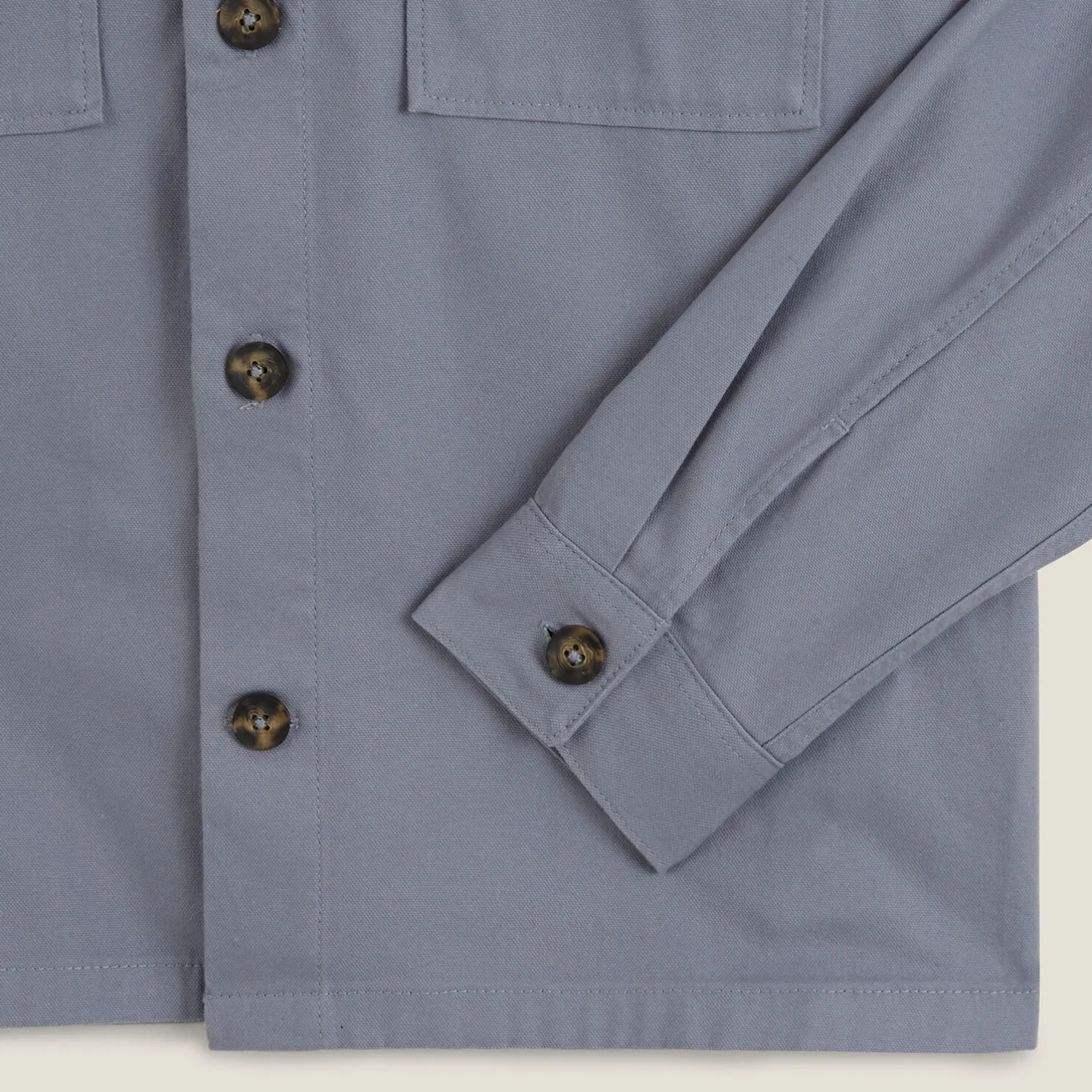 Katoenen overhemdjas met hemdskraag