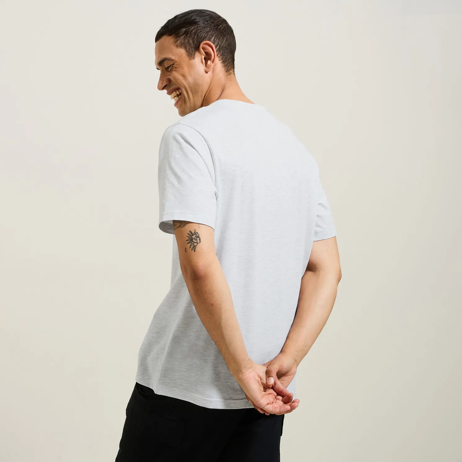 Katoenen T-shirt met ronde hals en print