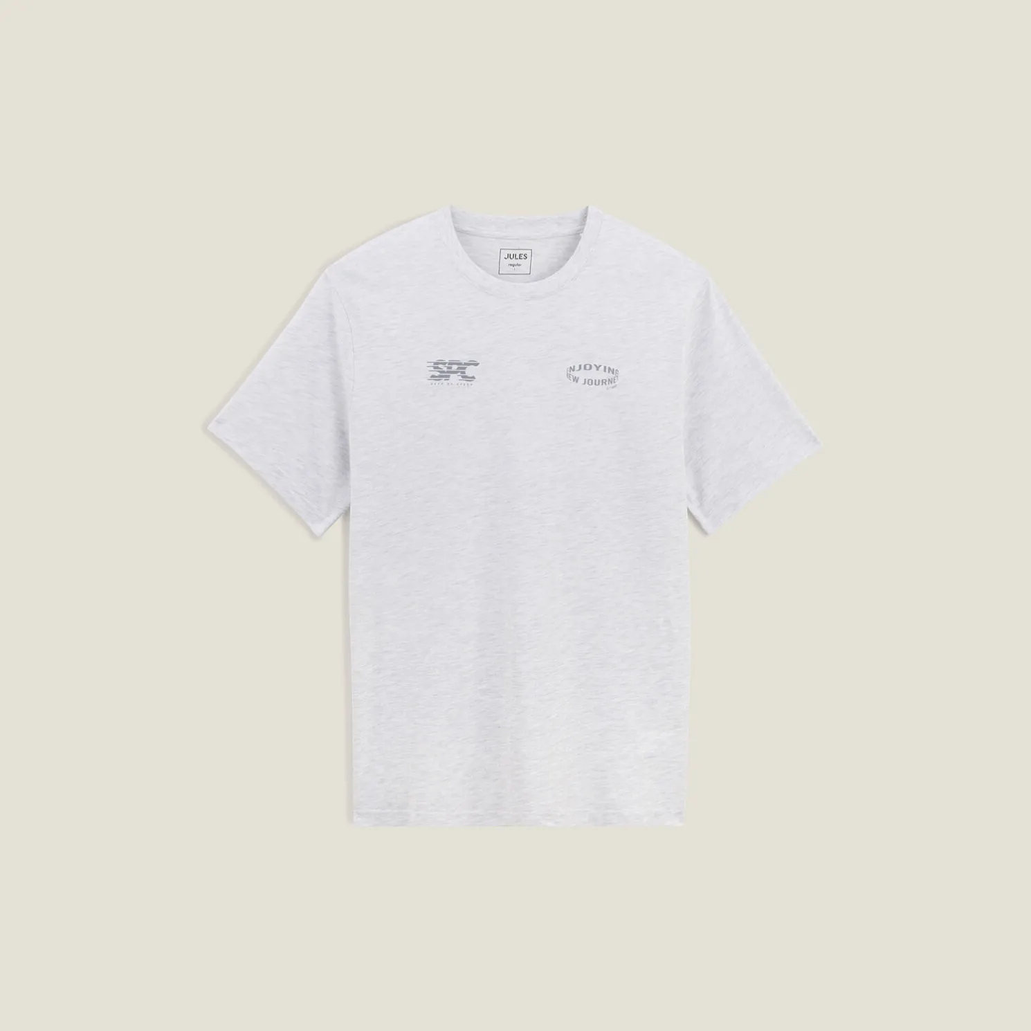 Katoenen T-shirt met ronde hals en print