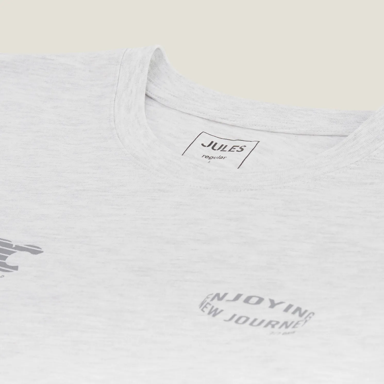 Katoenen T-shirt met ronde hals en print