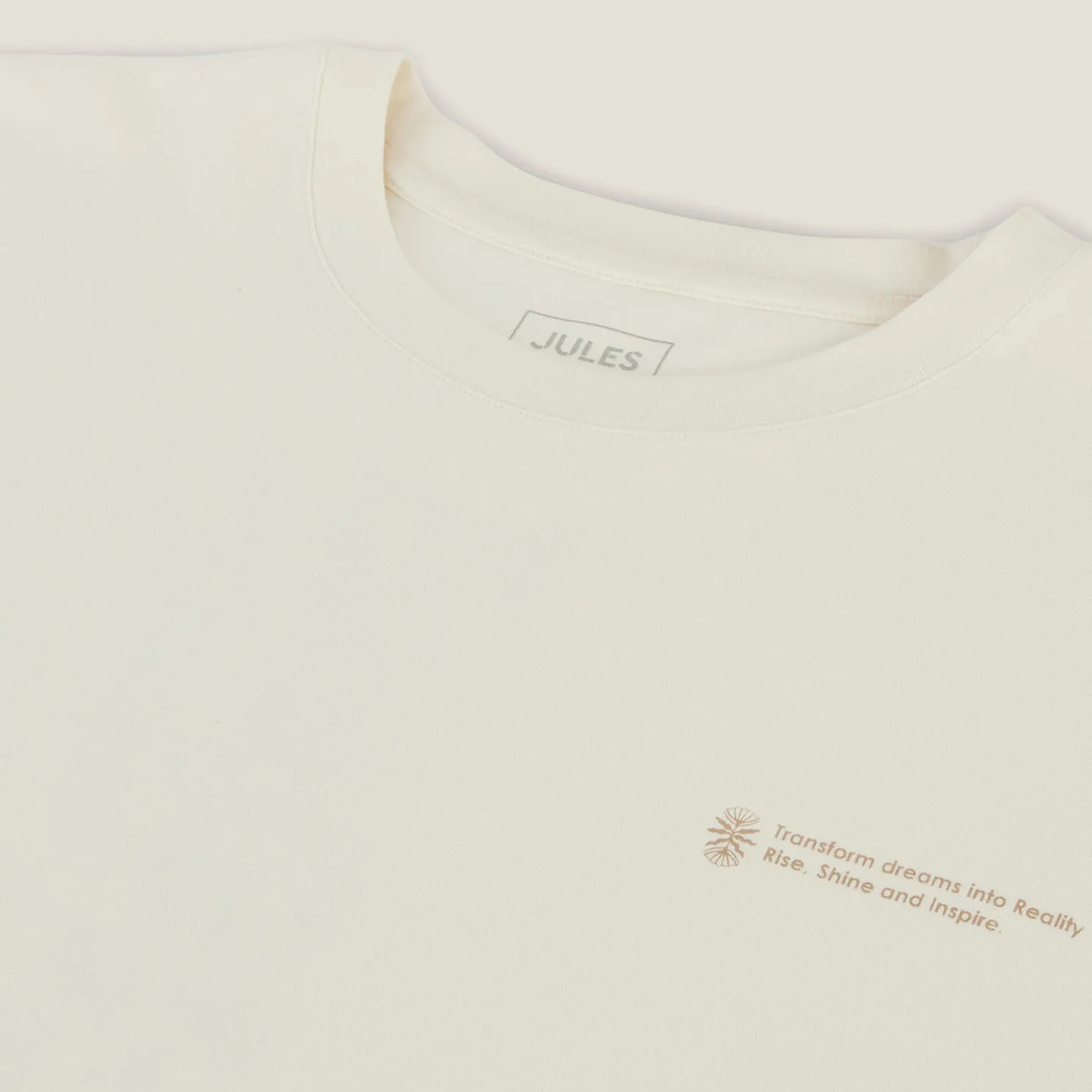 Katoenen T-shirt met ronde hals en print