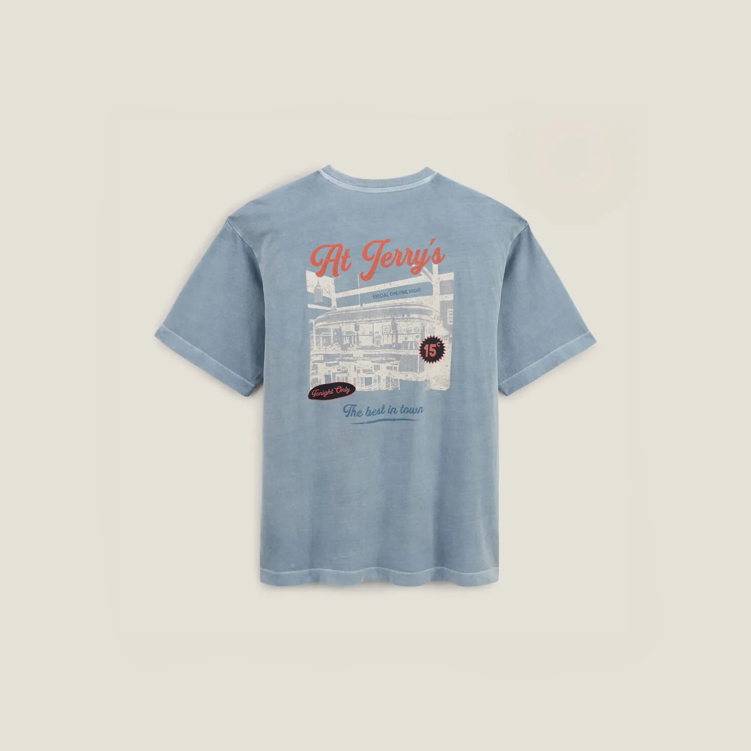 Katoenen T-shirt met ronde hals en print