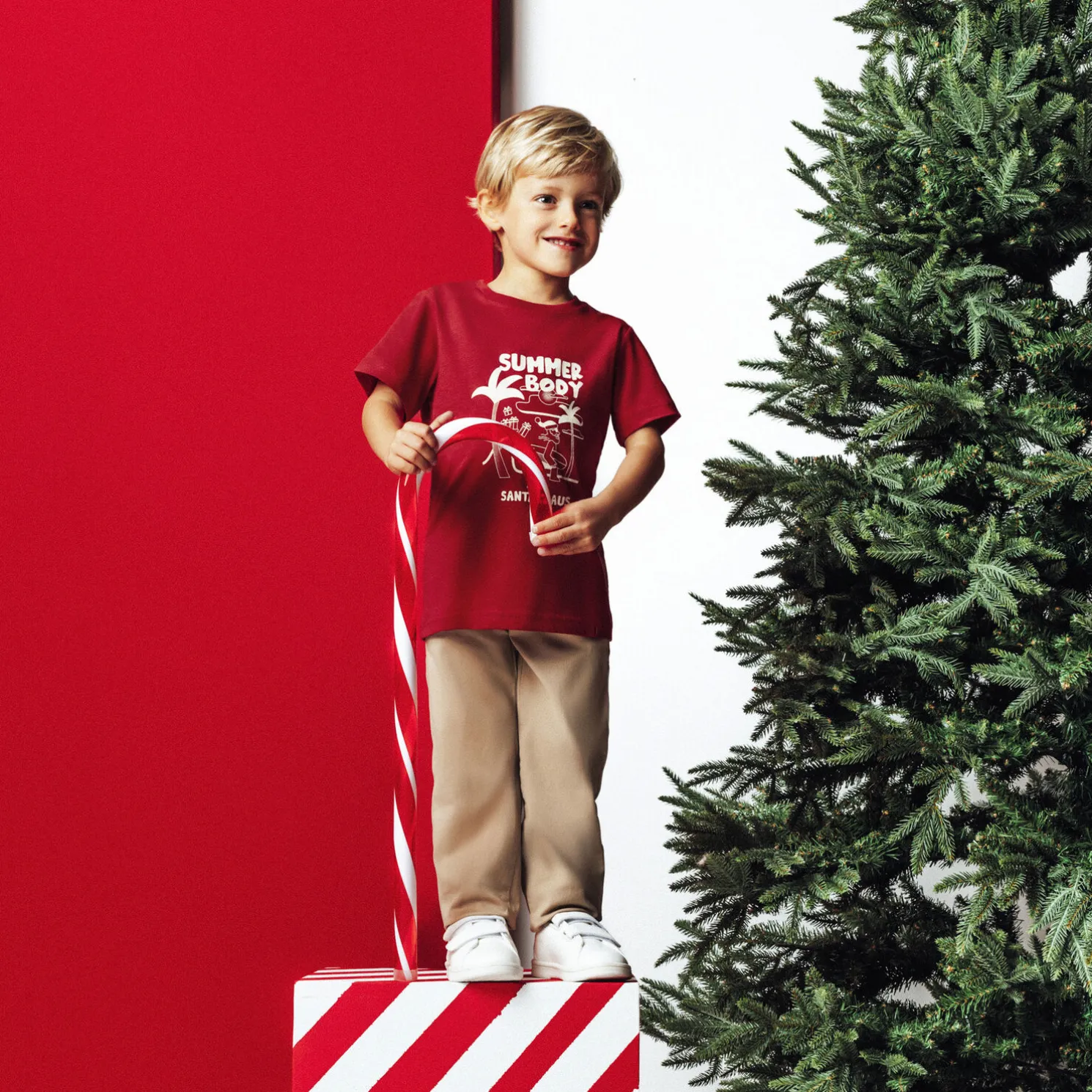 Kerst-T-shirt met ronde hals