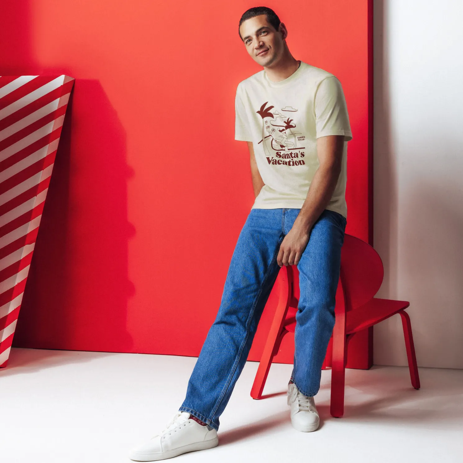 Kerst-T-shirt met ronde hals