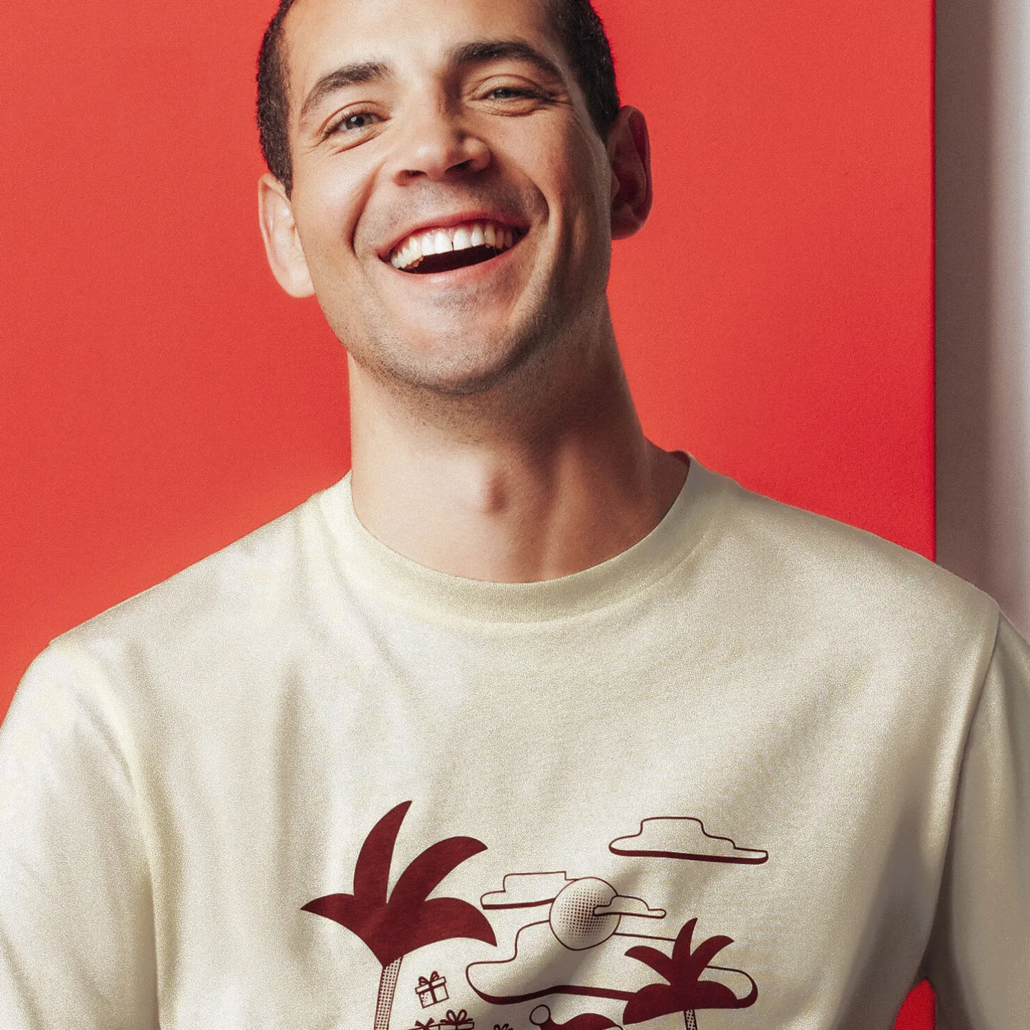 Kerst-T-shirt met ronde hals