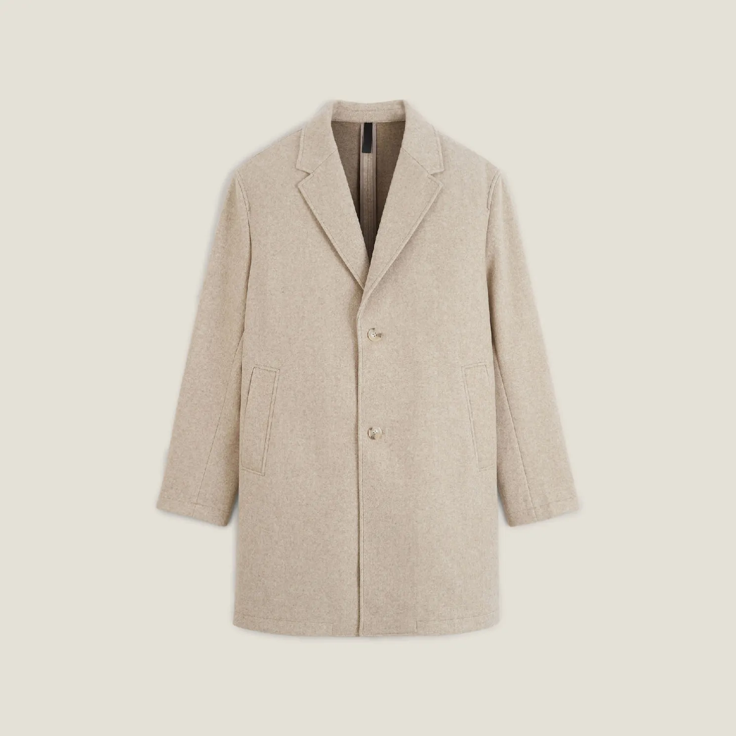 Lange wintermantel met reverskraag