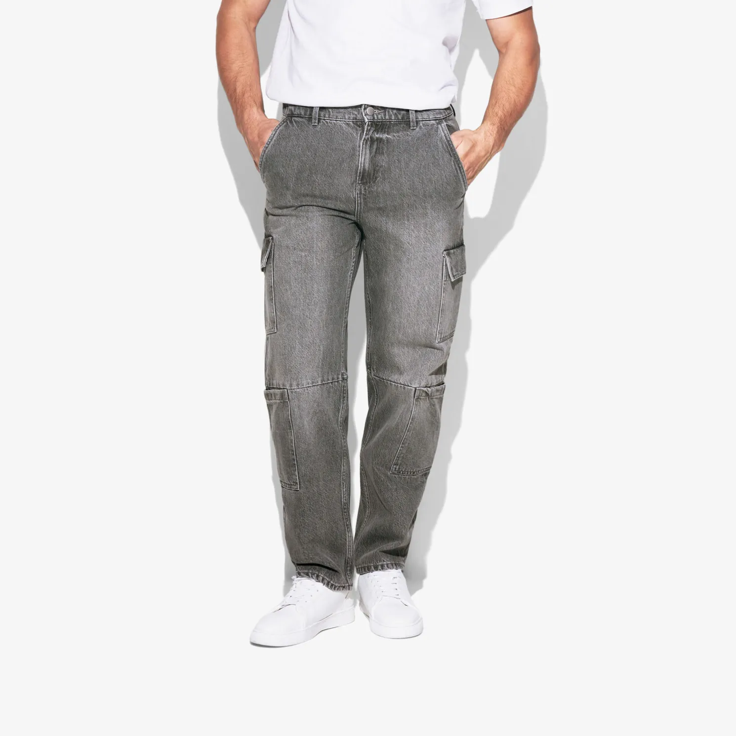 Loose fit jeans met vele zakken