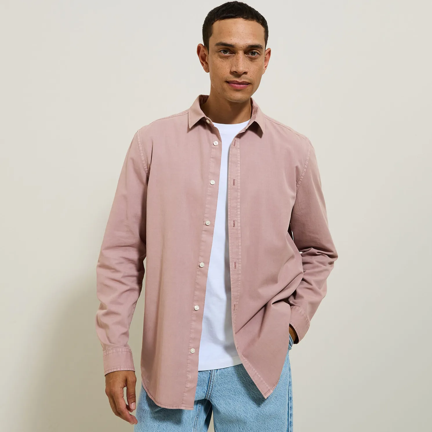 Overhemd van tencelkatoen