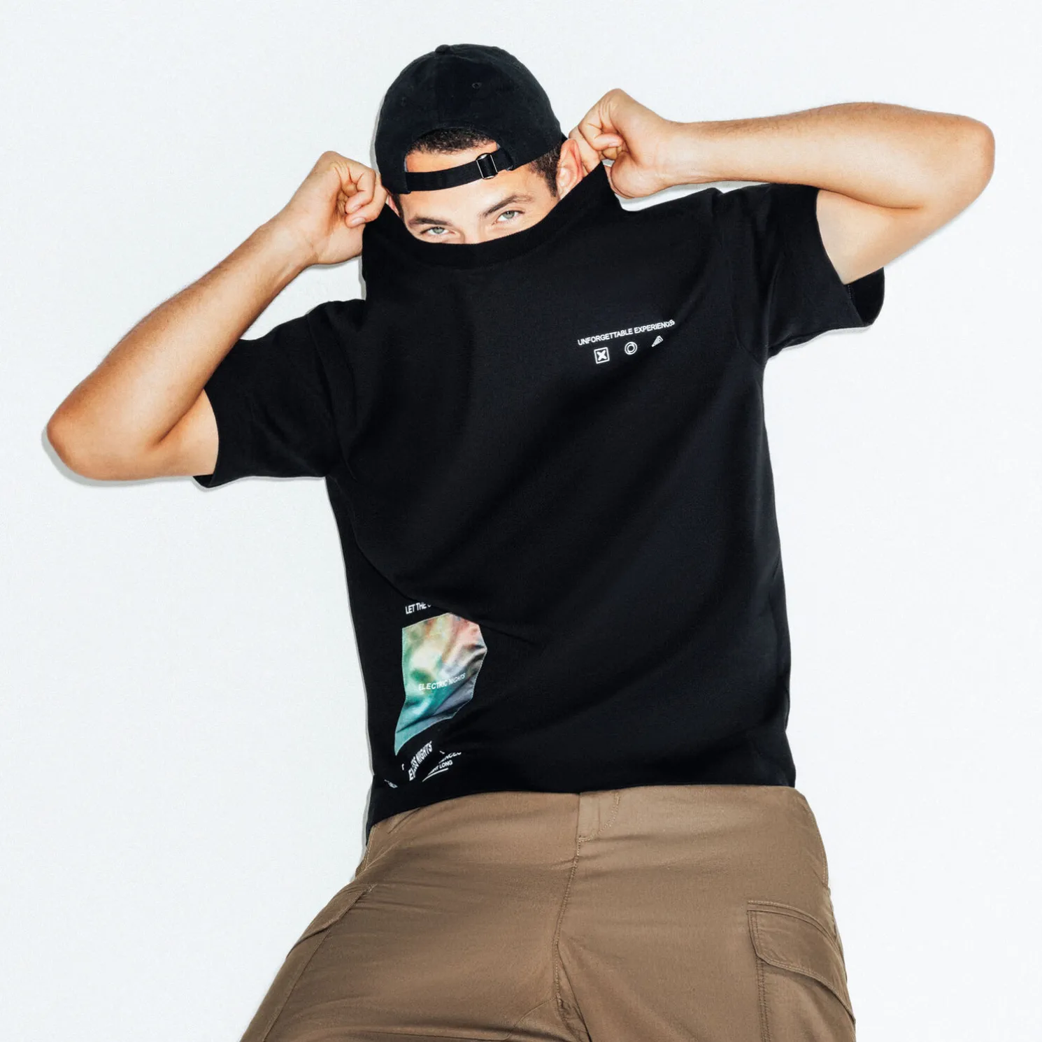 Oversize T-shirt met ronde hals en print