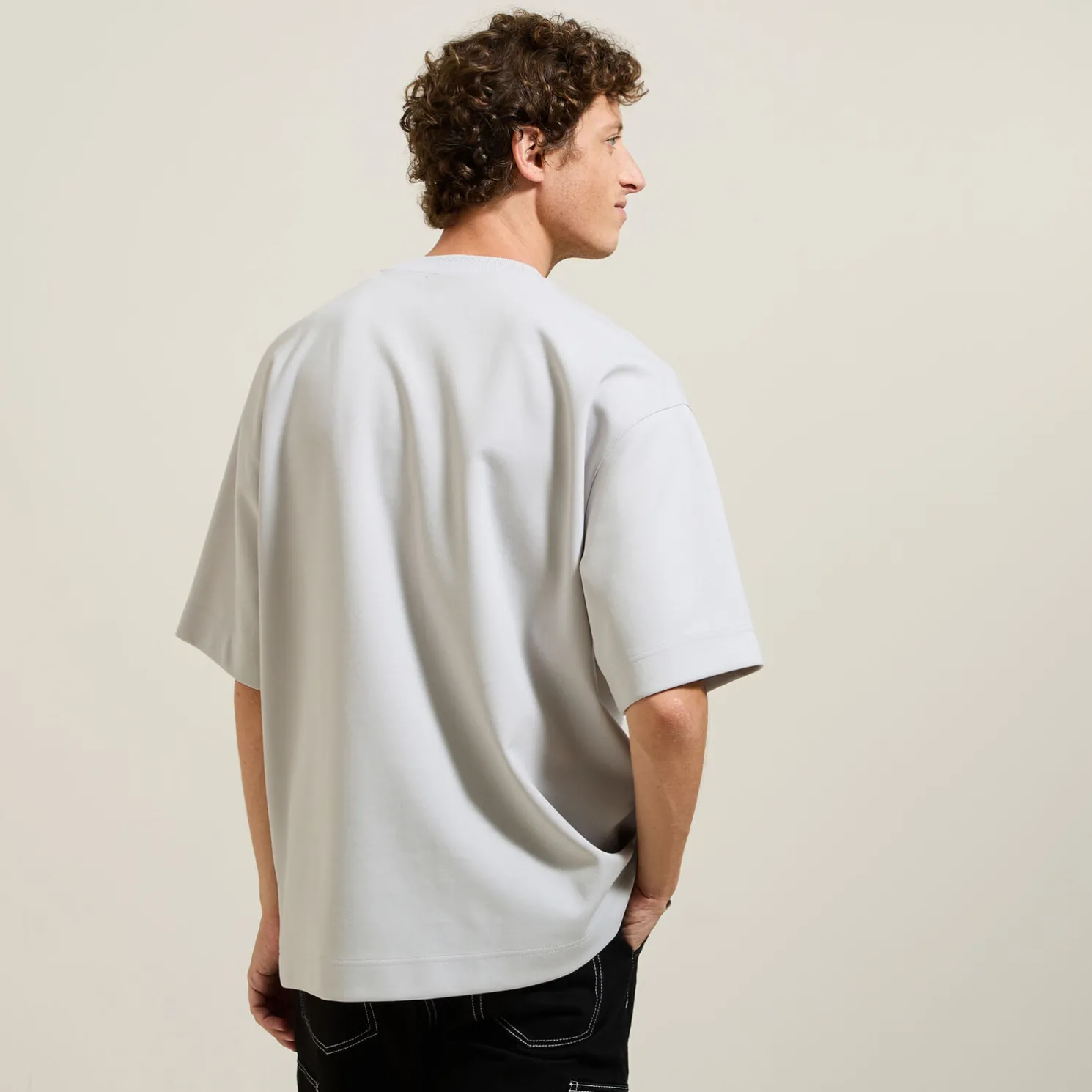 Oversized t-shirt met ronde hals en print