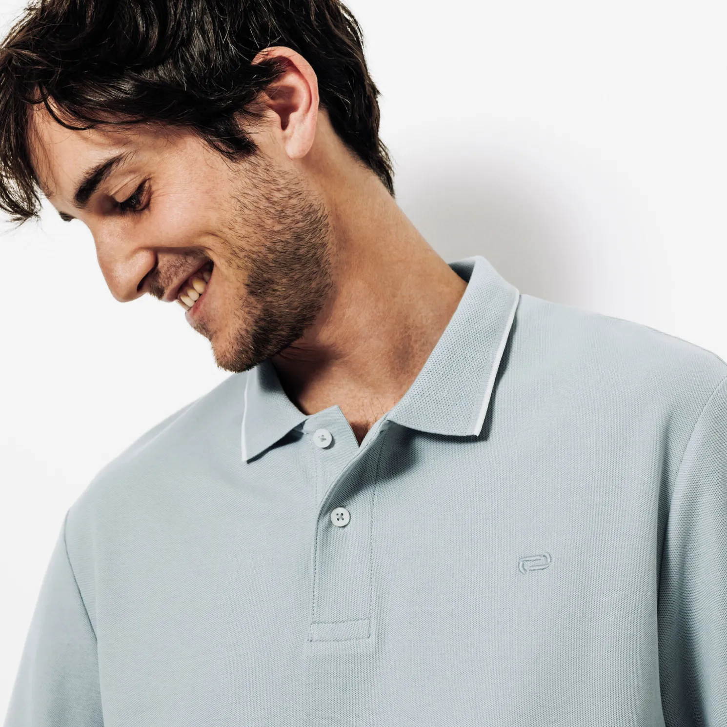 Polo in piquékatoen met korte mouwen 