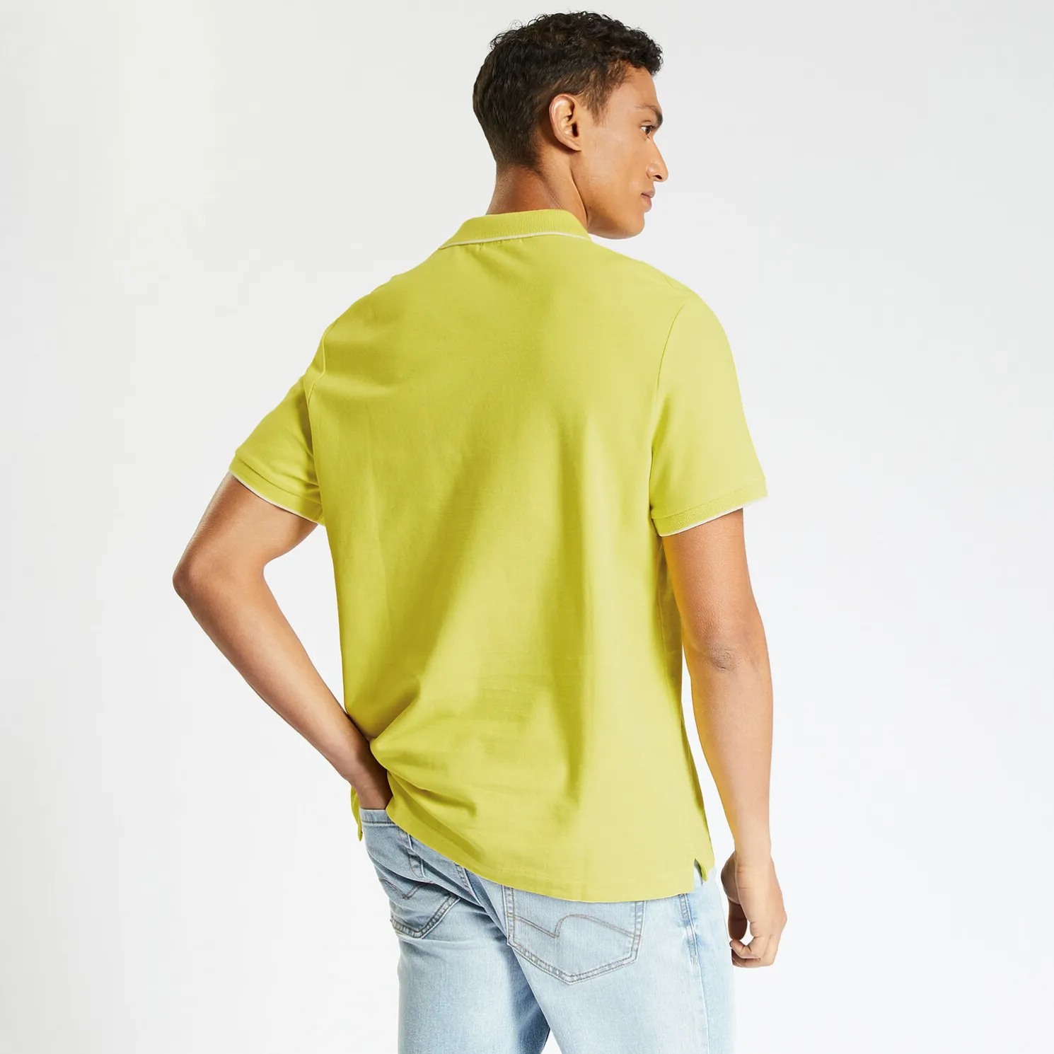 Polo in piquékatoen met korte mouwen