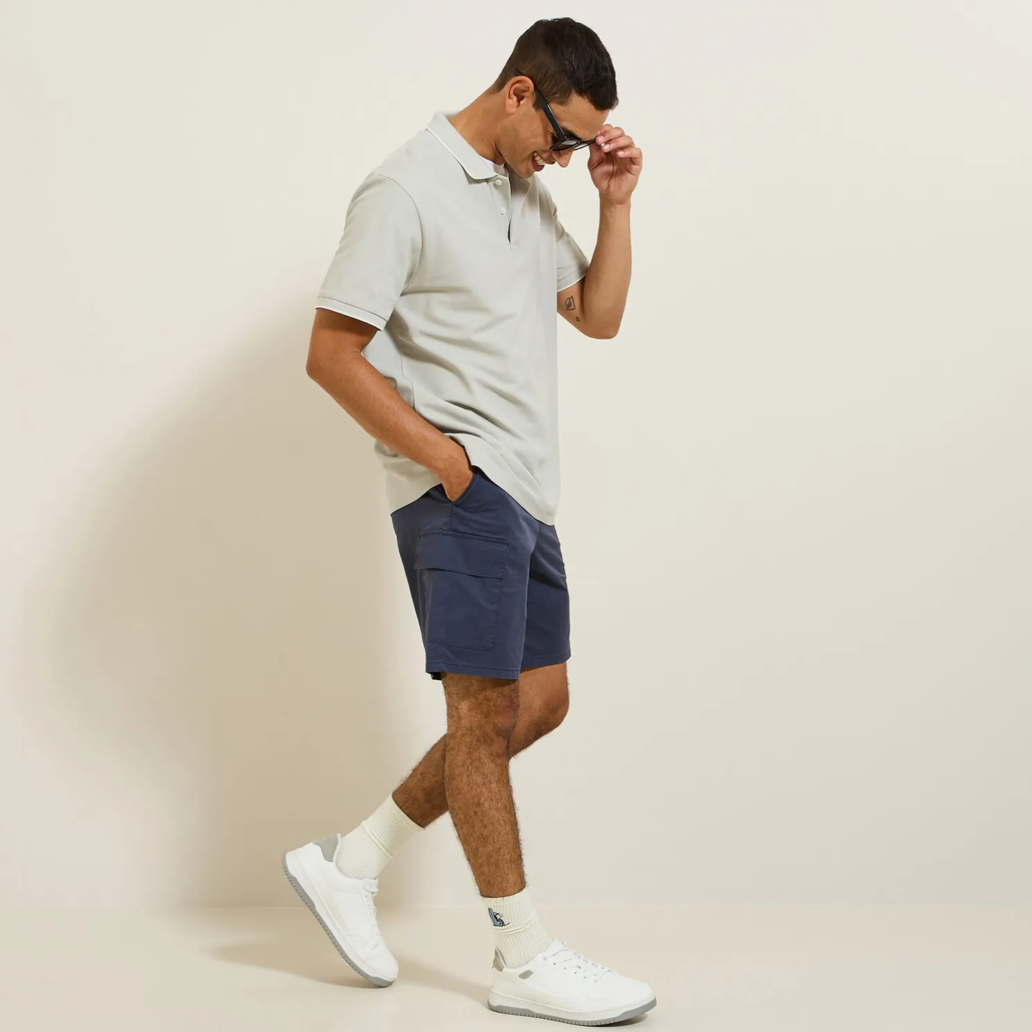 Polo in piquékatoen met korte mouwen