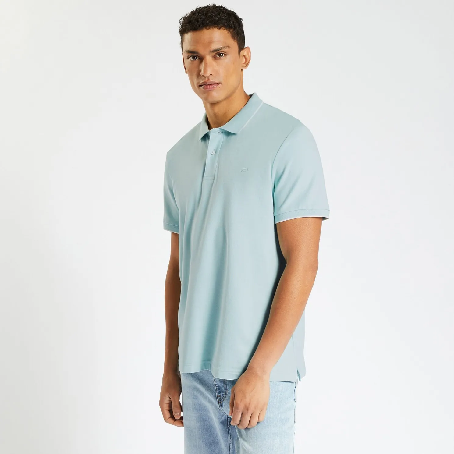 Polo in piquékatoen met korte mouwen