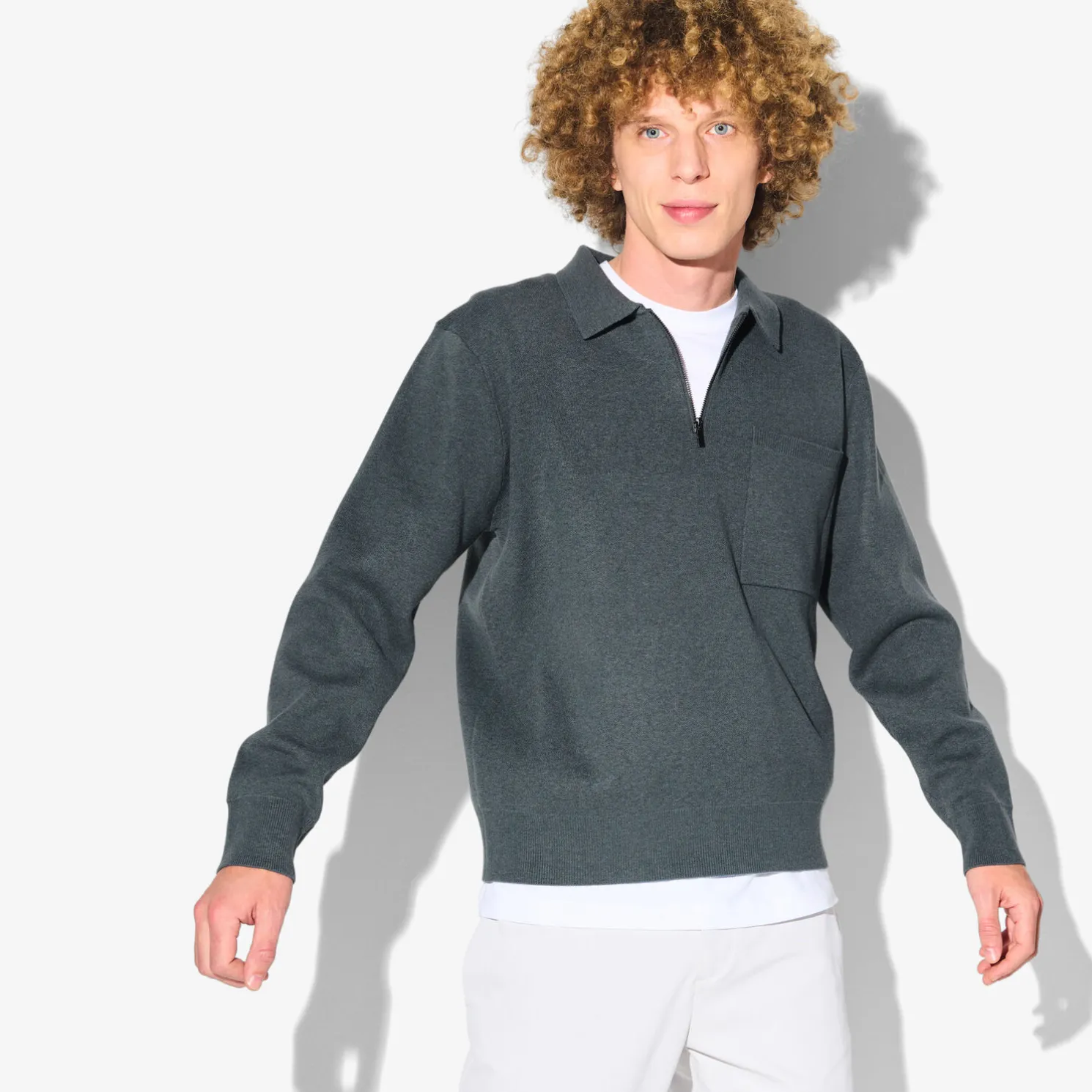 Polo in tricot met ritskraag assortiment performan