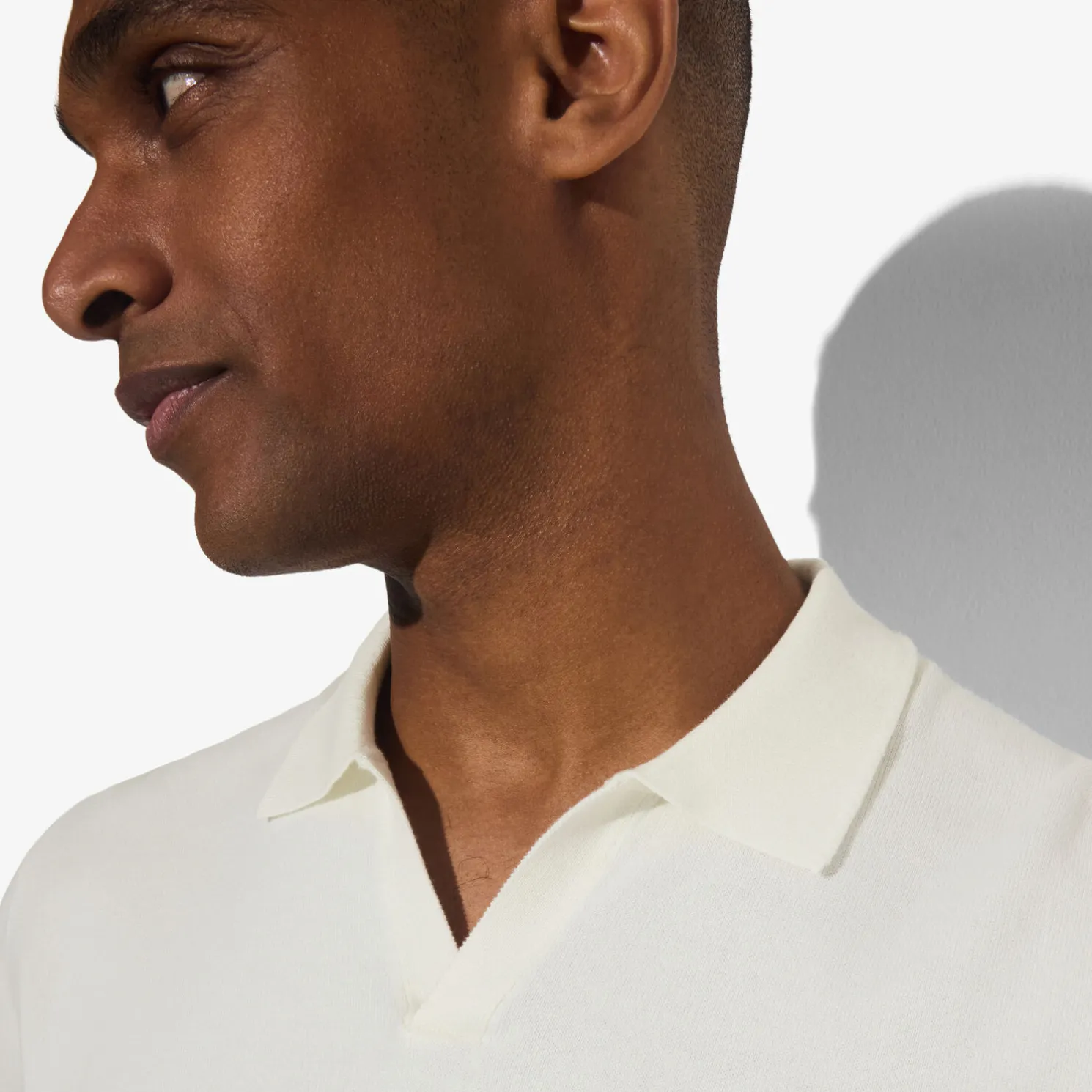 Polo in tricot met resortkraag