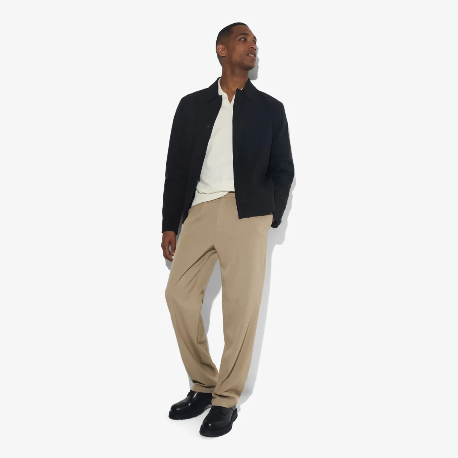 Polo in tricot met resortkraag