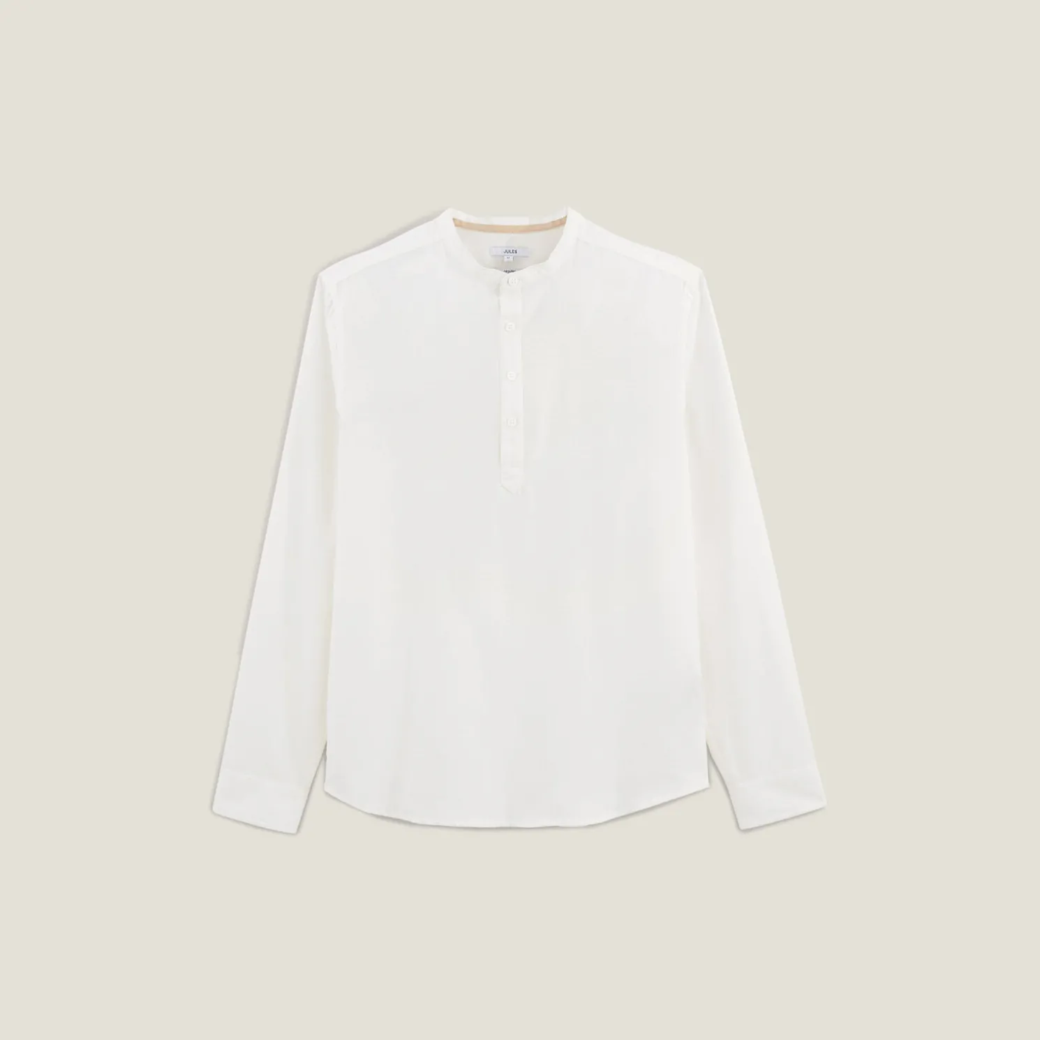 Regular effen hemd in gerecycled getextureerd kato